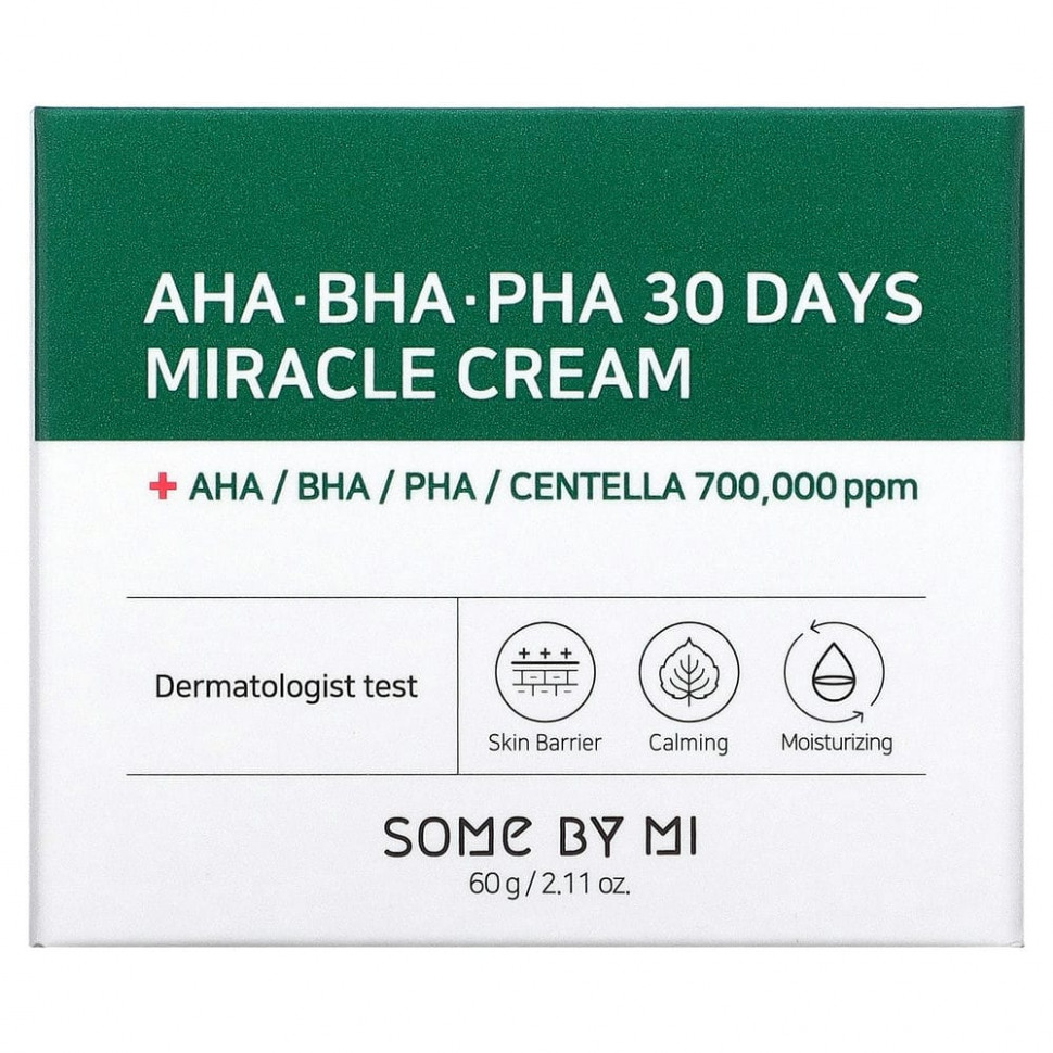 Some By Mi, Крем с кислотами AHA, BHA, и PHA, для устранения несовершенств кожи за 30 дней, 60 г