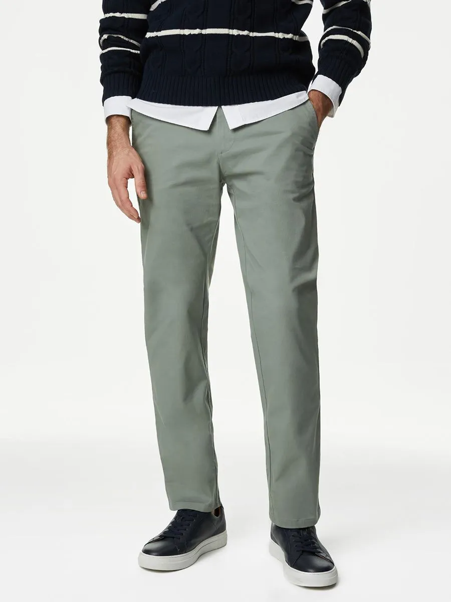 MARKS & SPENCER Men Chinos Regular Fit Stretch