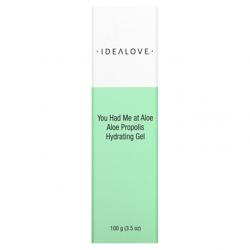 Idealove, You had me at Aloe, увлажняющий гель с алоэ и прополисом, 100 г (3,5 унции)