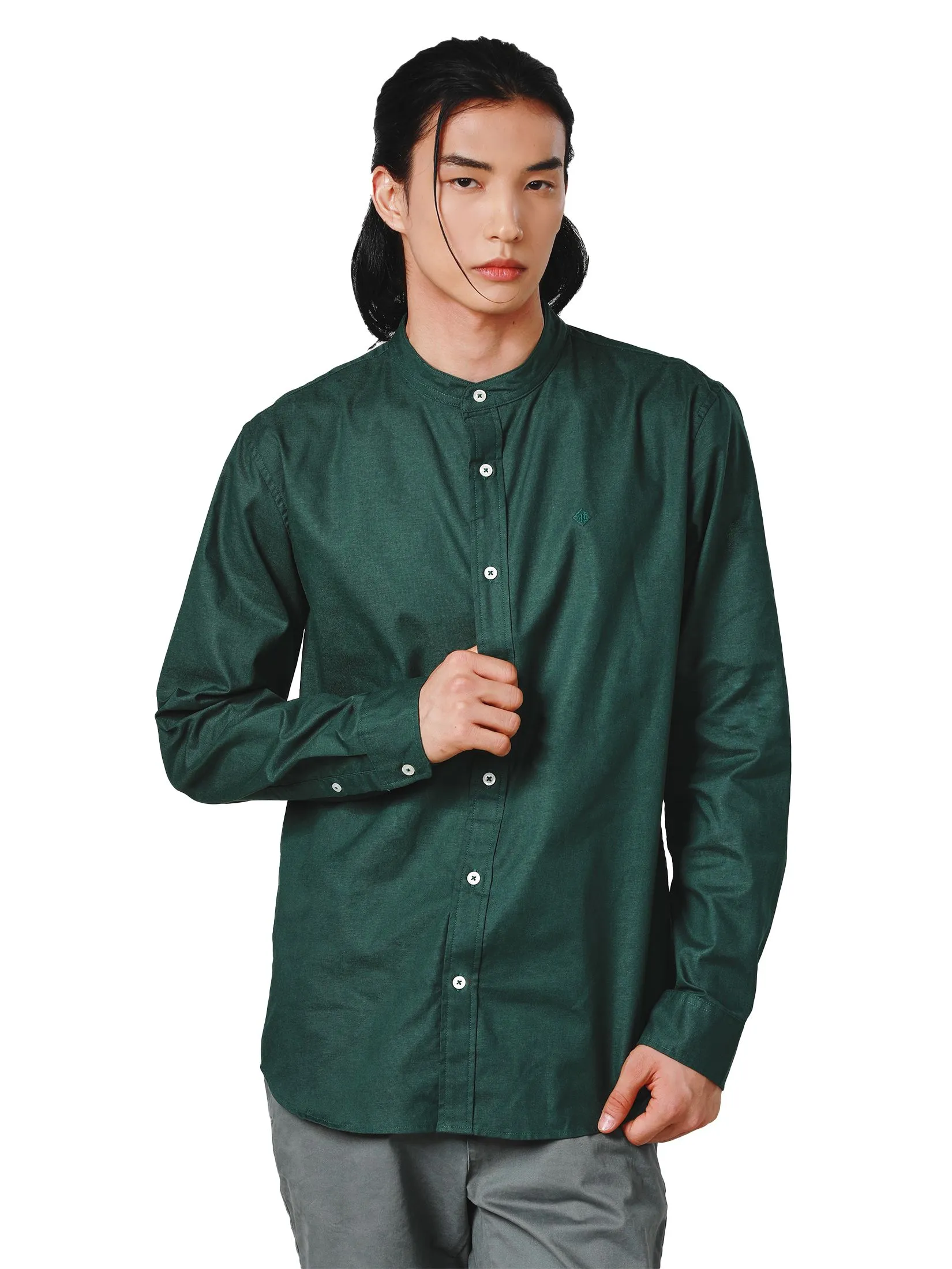 JOHN HENRY Men's Long Sleeves Shirts (Slim Fit) ICONIC AF Green