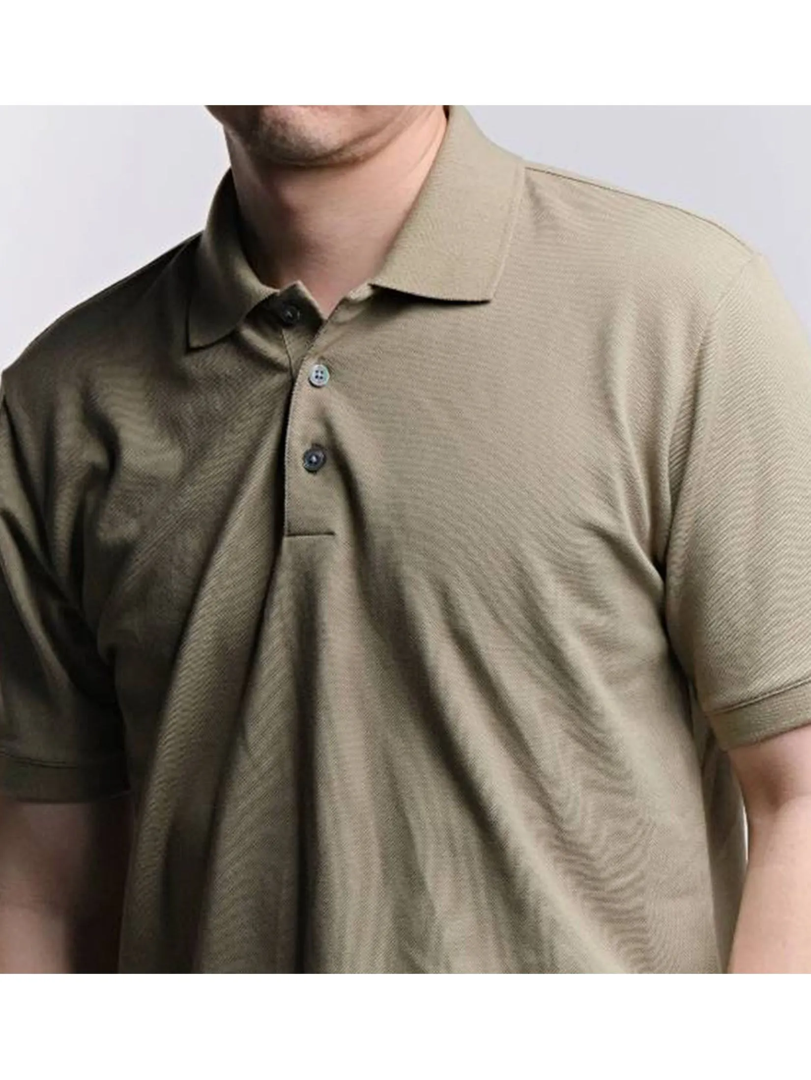 ERA-WON Men Polo Shirt Brown