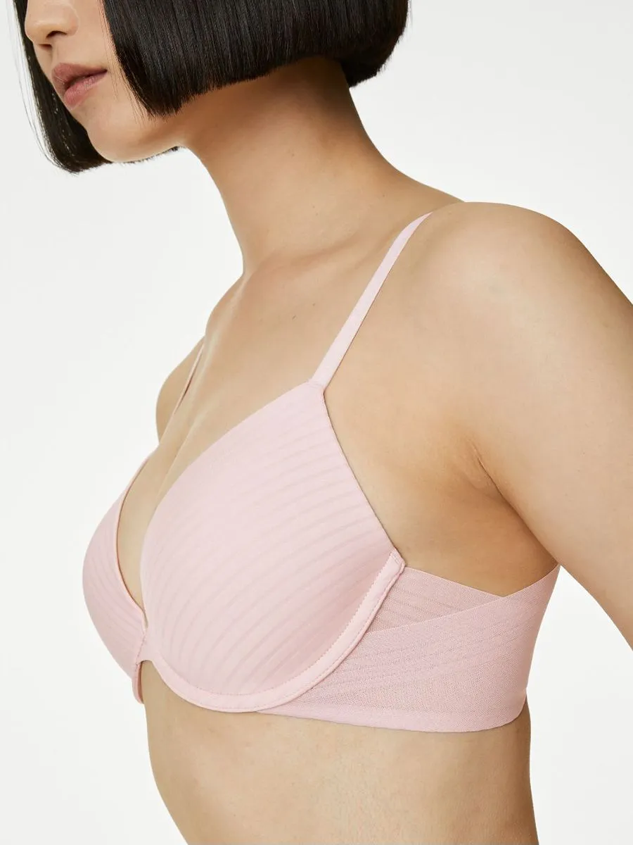 MARKS & SPENCER Women T-Shirt Wired Plunge Bra Body Define