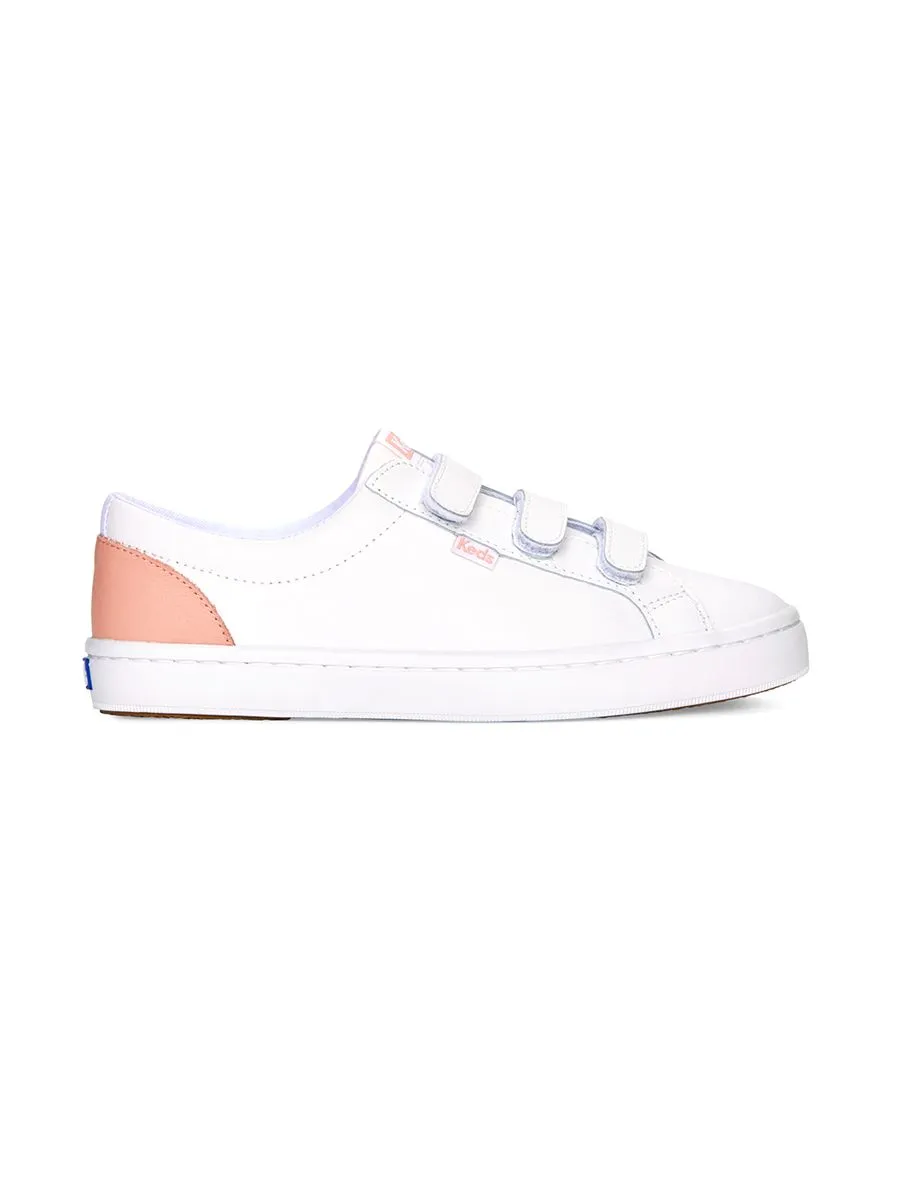 KEDS Women Tiebreak Leather White/Pink Size - 5 US