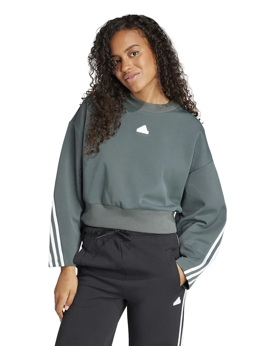 ADIDAS Women Sweatshirt Future Icons 3-Stripes Legend Ivy