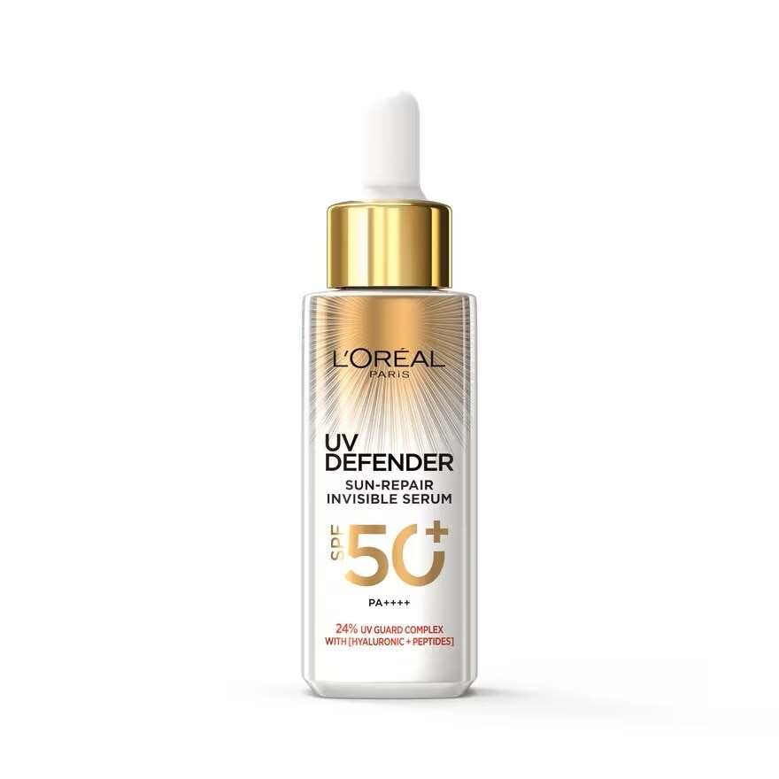 L'Oreal Paris UV Defender Sun- Repair Invisible Serum 30 Ml. เซรั่มกันแดด - Red