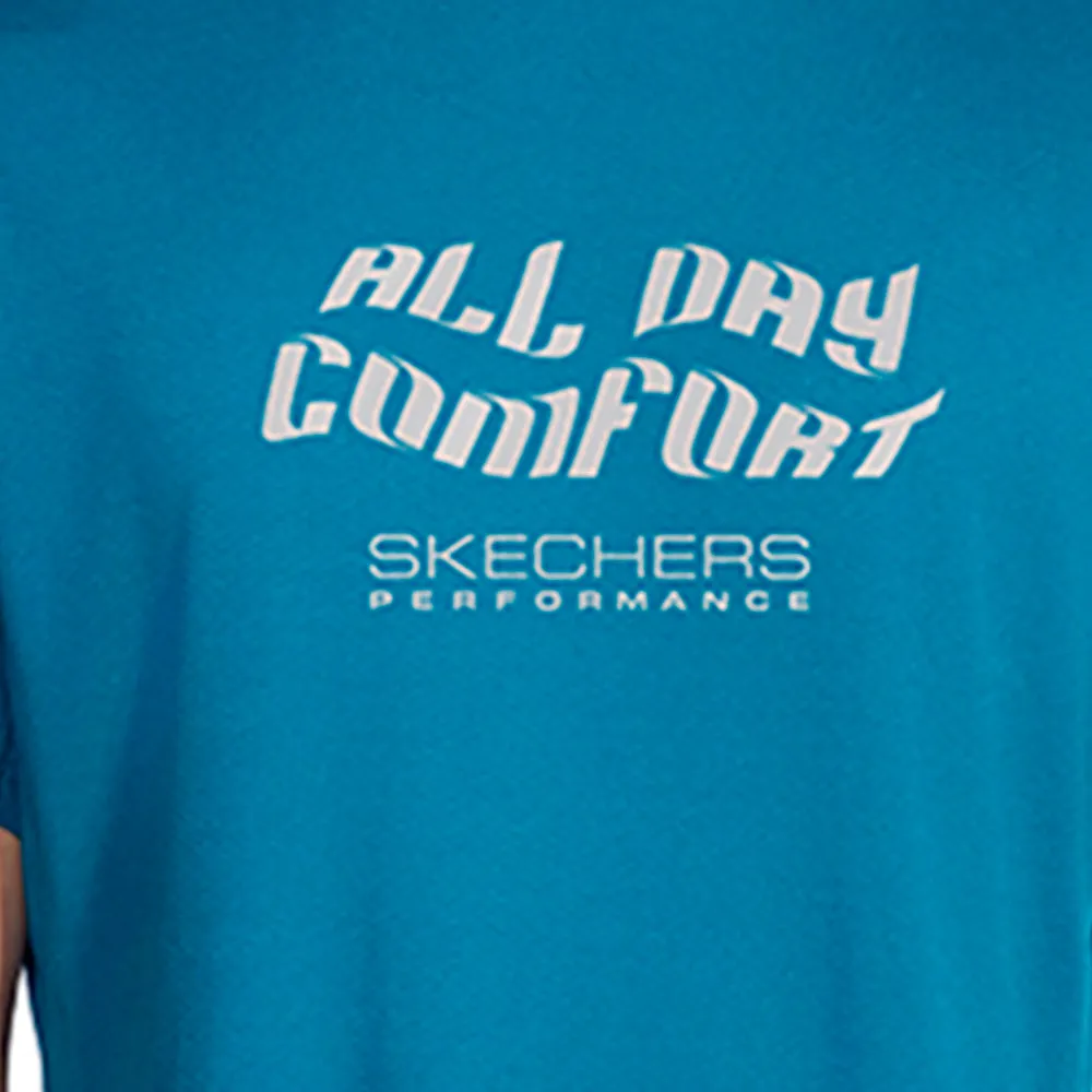 SKECHERS Urban Running: Performance Short Sleeve Tee Men Running T-Shirt Blue - SK108AP810EFTH