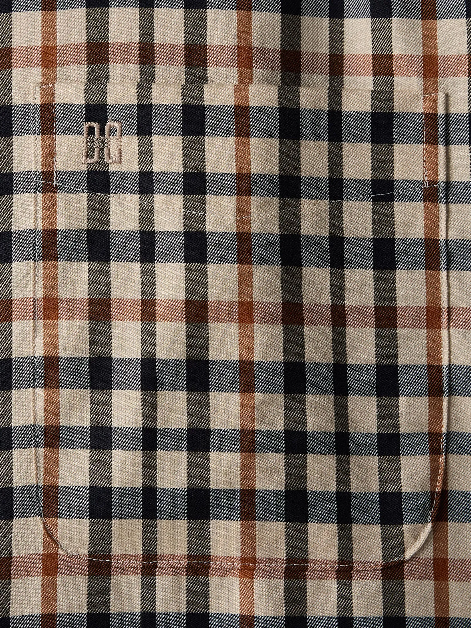 DAKS Men Long Sleeve Shirt Regular Fit Beige