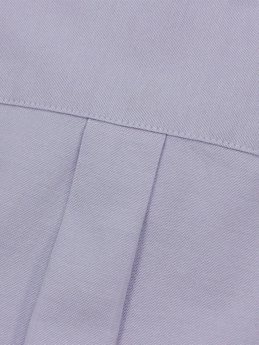 GIORDANO Men's Long Sleeve Embroidery Oxford Shirt  Light Voilet Purple