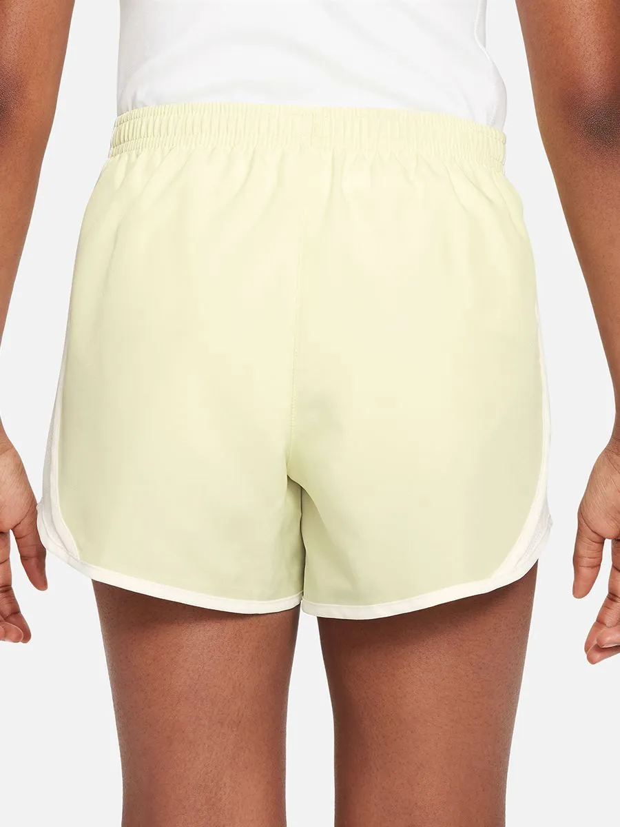 NIKE KIDS Big Kids Girl Dri-FIT Tempo Running Shorts 848196-331 Luminous Green/White