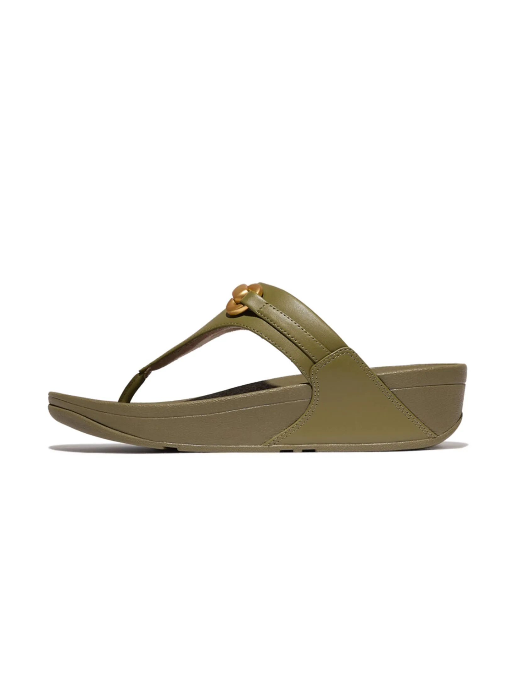 FitFlop™ WOMEN'S LULU CHUNKY-SNAFFLE LEATHER GREEN Size - 8 UK