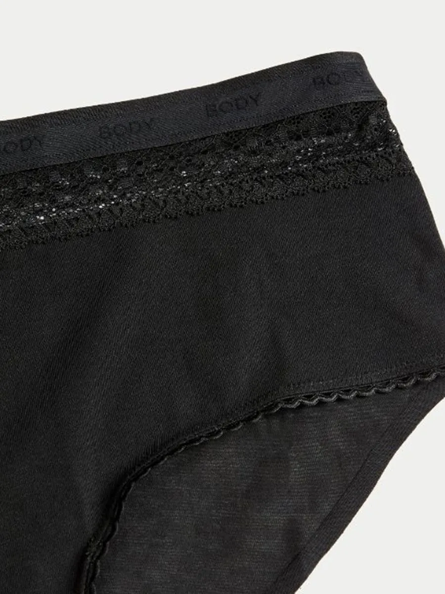 MARKS & SPENCER Women Shorts High Rise Cotton Rich 3pk Black