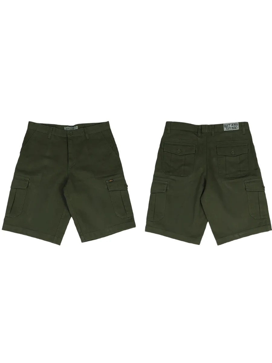 BOVY MEN S CARGO-SHORT PREMIUM COTTON OLIVE