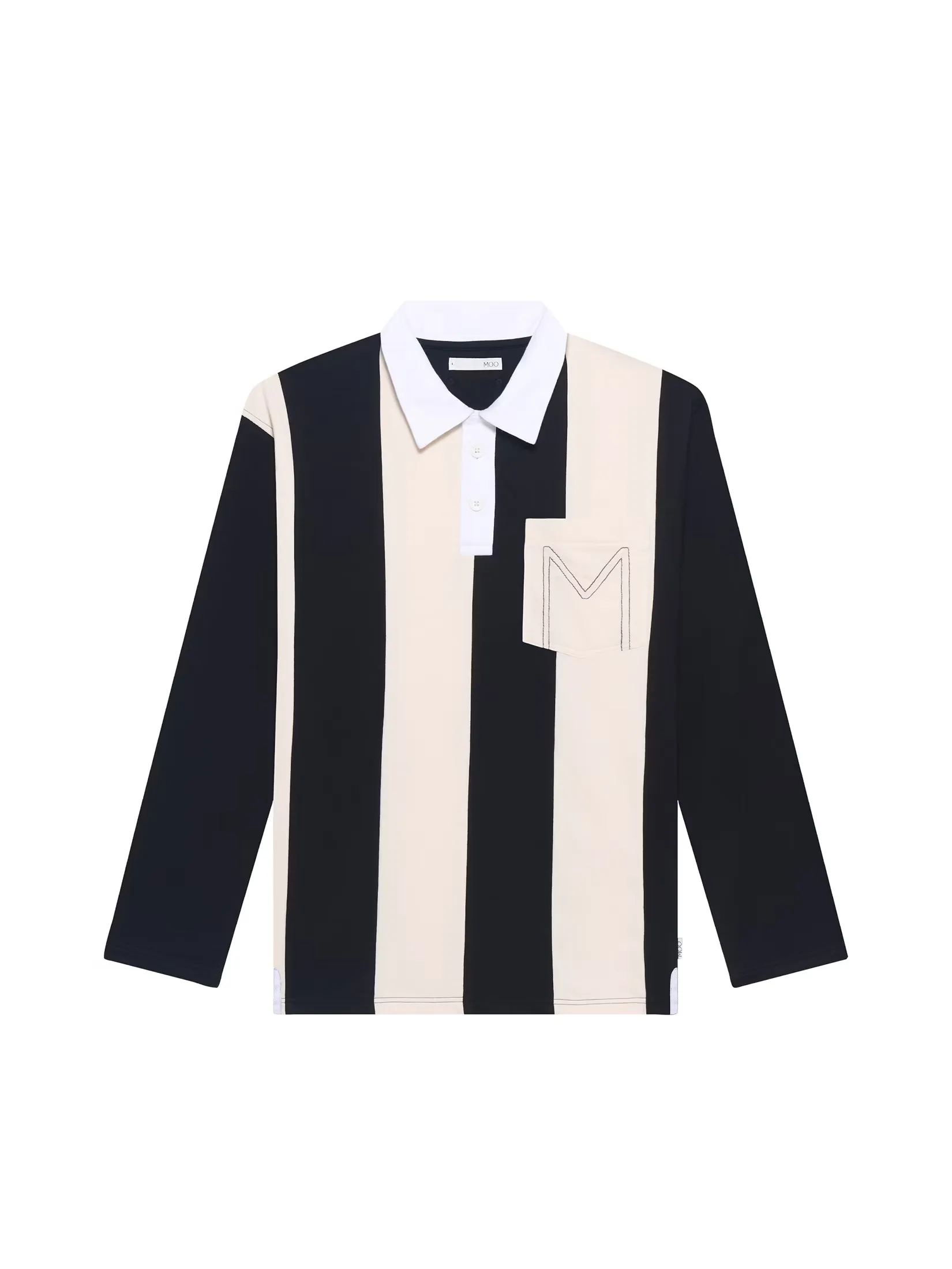 MOO [MOO 1/25] Preppy Rugby Shirt Black