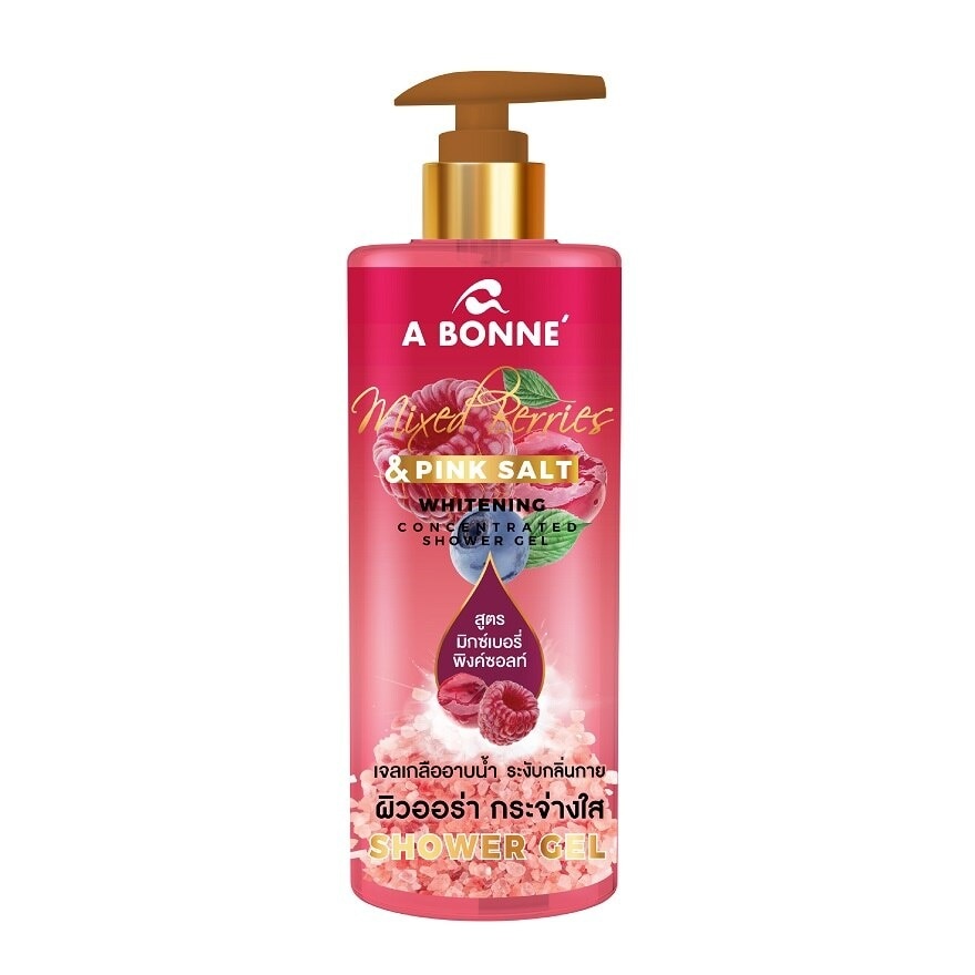 A Bonne' Shower Gel Mixed Berries  Pink Salt Whitening Concentrated 450 Ml.