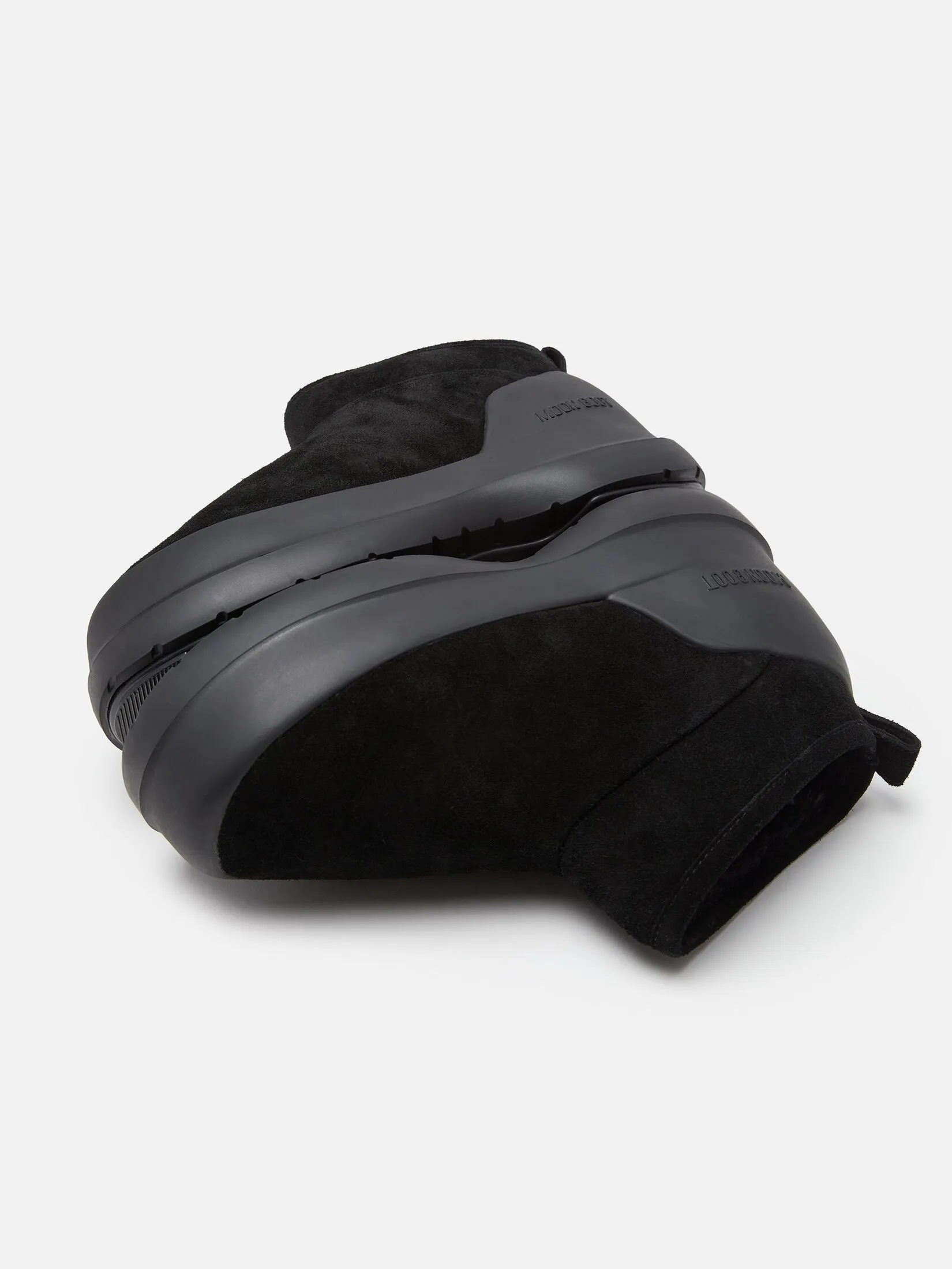 MOON BOOT LUNA LOW BLACK SUEDE BOOTS