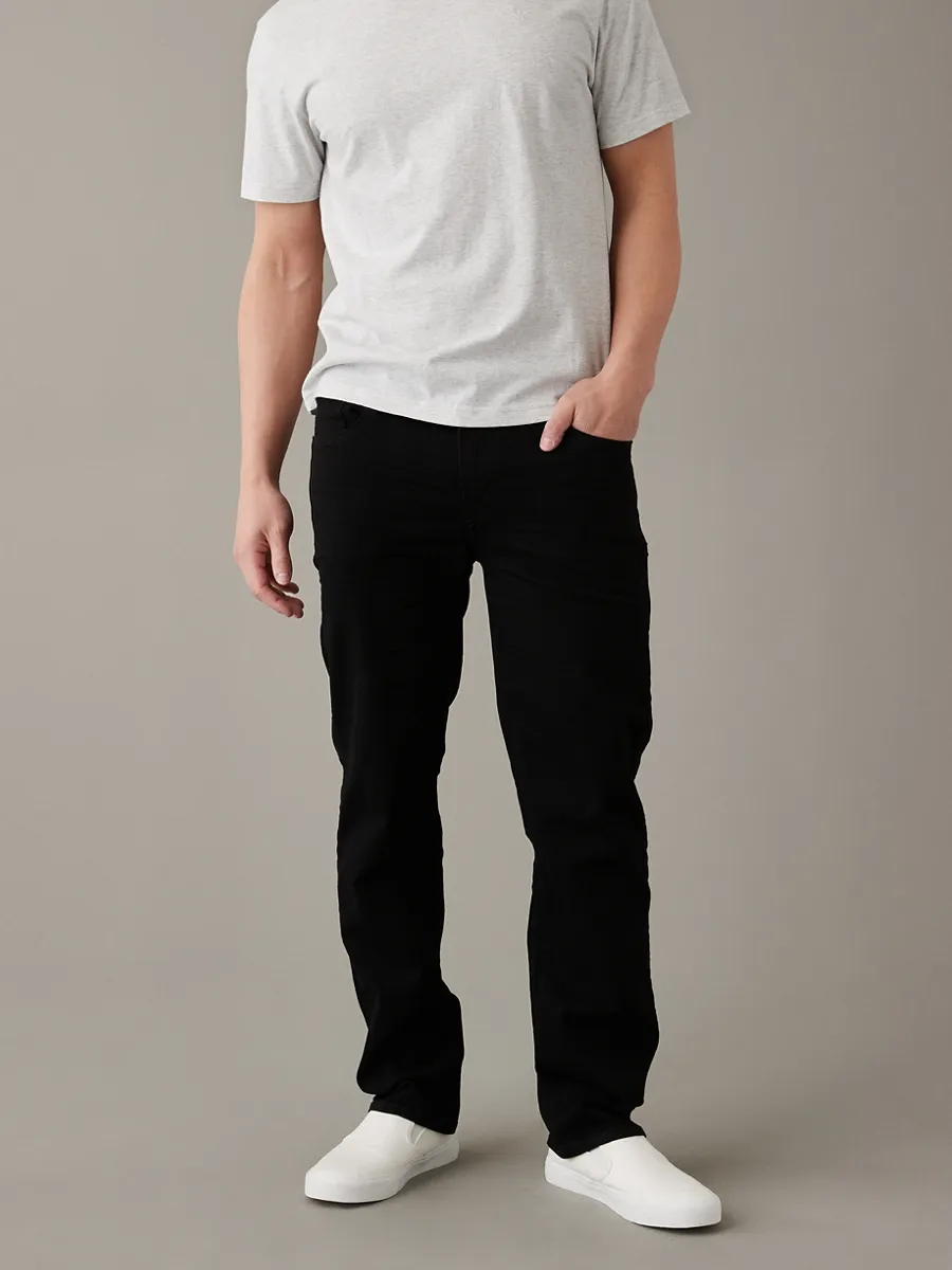 AMERICAN EAGLE MEN BLACK CLEAN ORIGINAL STRAIGHT 001 BLACK