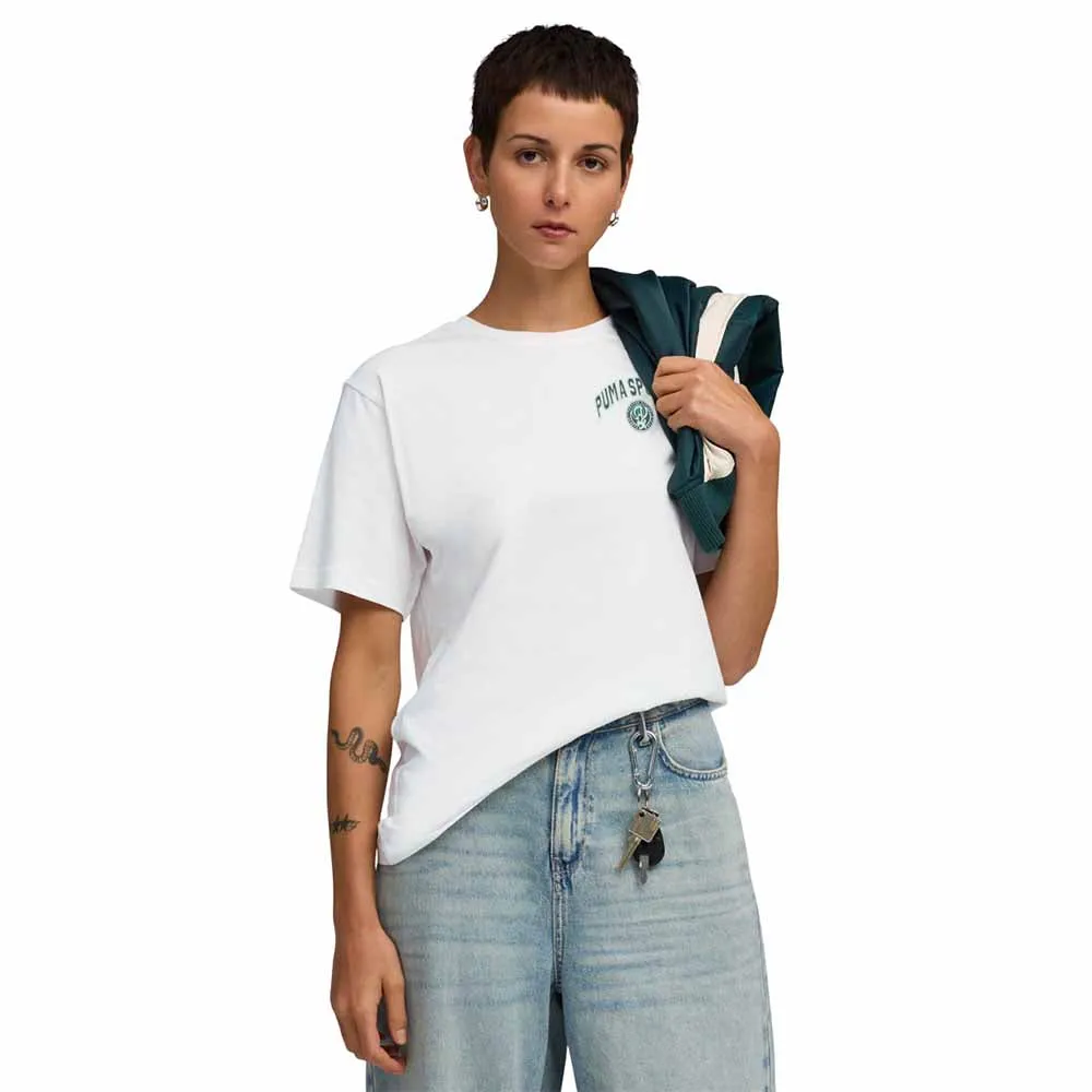 PUMA Wardrobe Essentials Sports Legacy Graphic Women T-Shirt White - PU097AP044EOTH