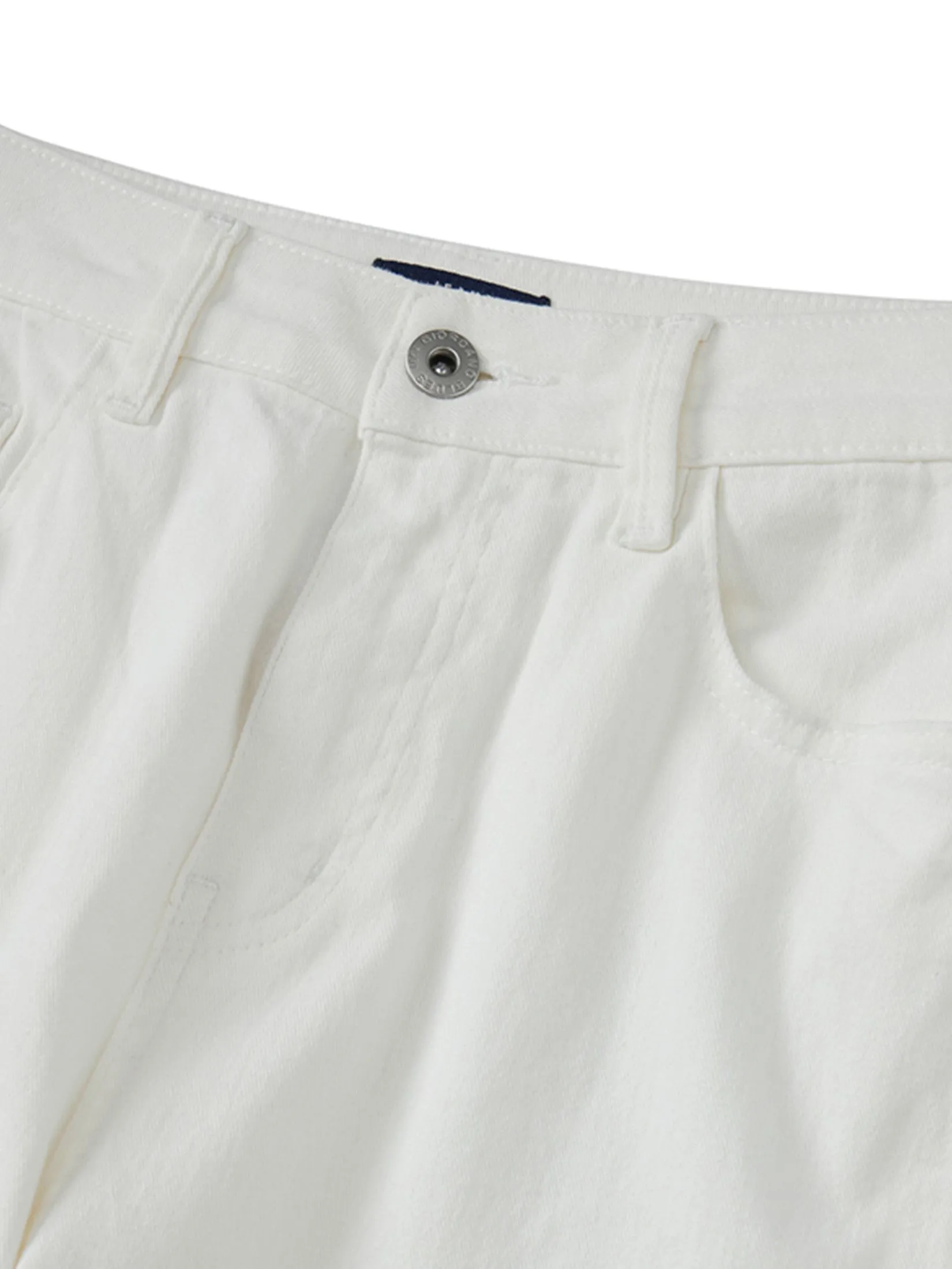 GIORDANO Women's Relax White Denim Jeans (Blue Classics) White