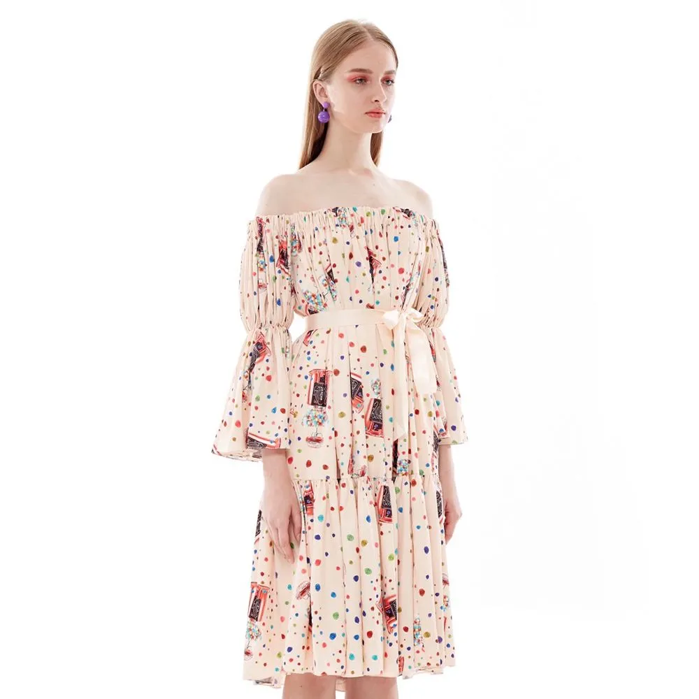 ICONIC CREAM ALABASTER DRESS