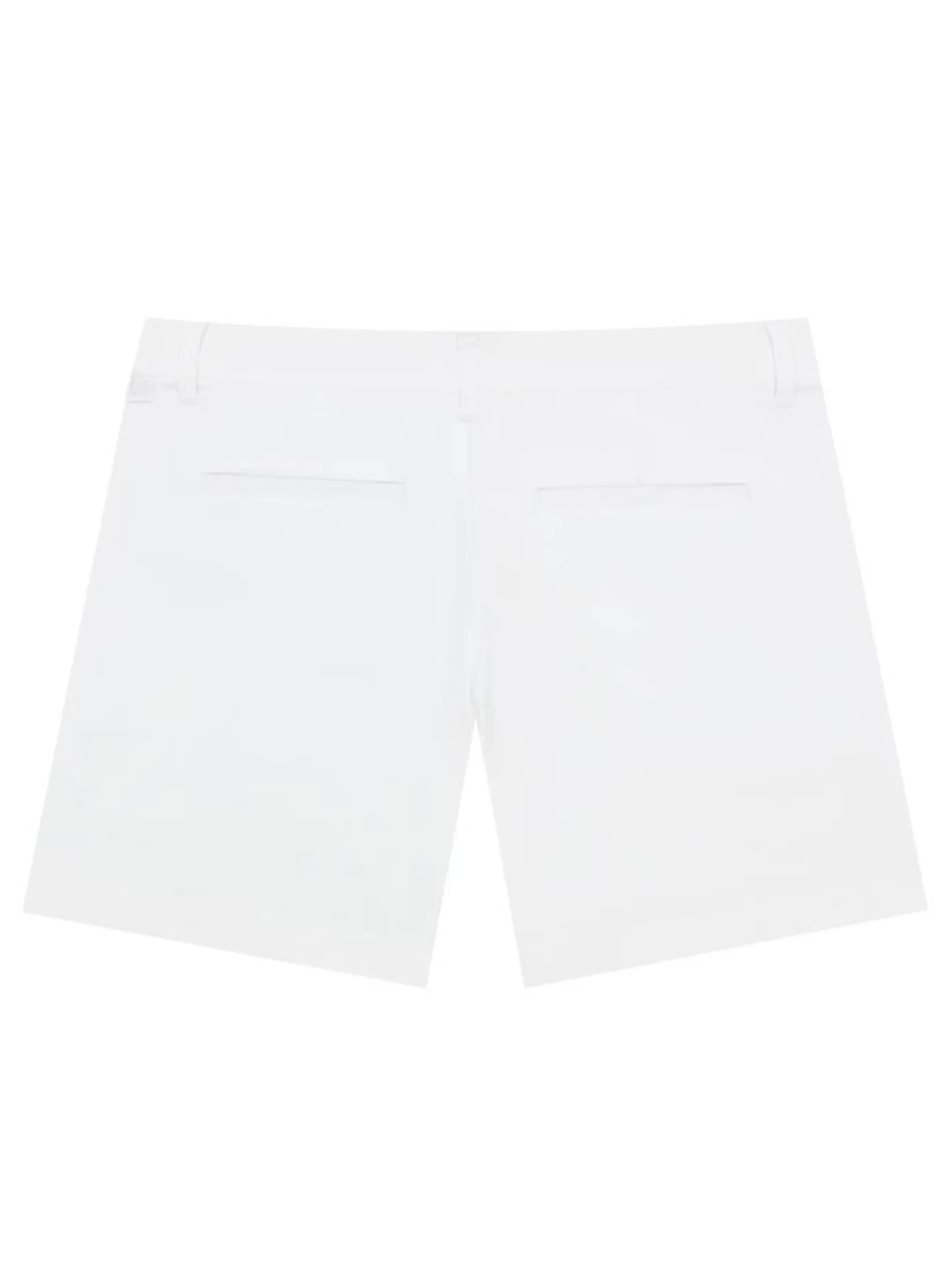 GIORDANO Women's Slim Twill Pocket Shorts (180° Elastic Waist) White