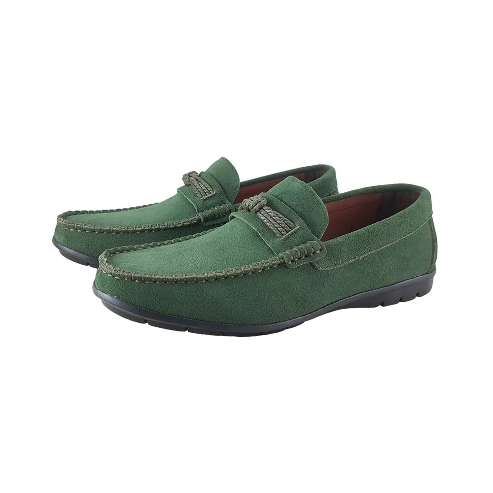 FREEWOOD SHOES Men Loafer knot-khaki green