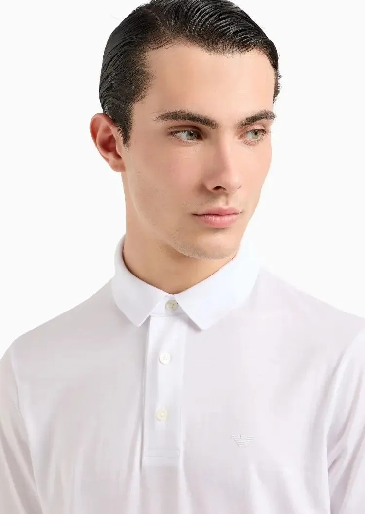 EMPORIO ARMANI Polo Mens 8N1F96-1JUVZ-0100 White