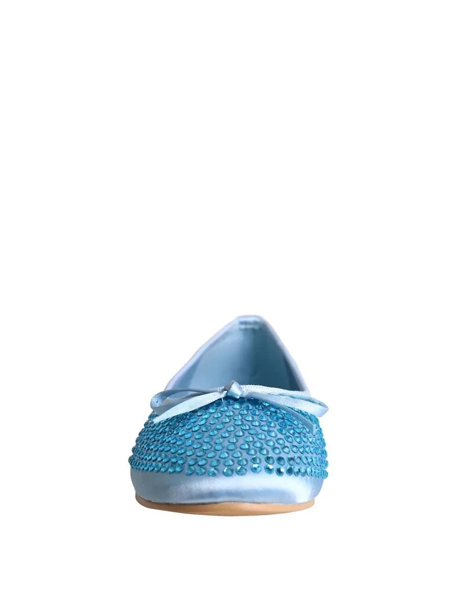 VILLAINS SF GLITTER Women's Ballet Flats BLUE