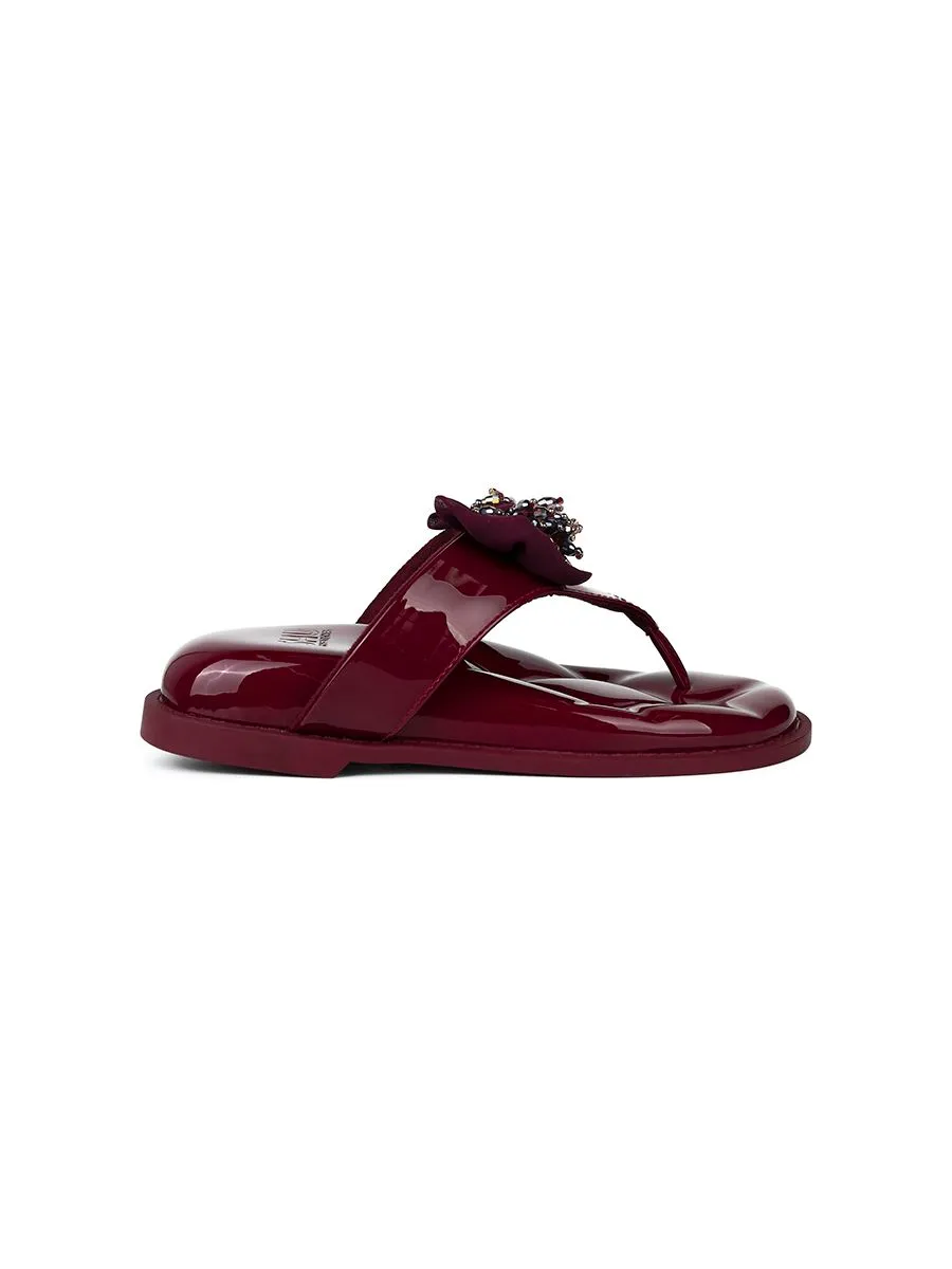 SHU WOMEN SOFASANDALS SWEETCHIC - GLOSSY RED WINE