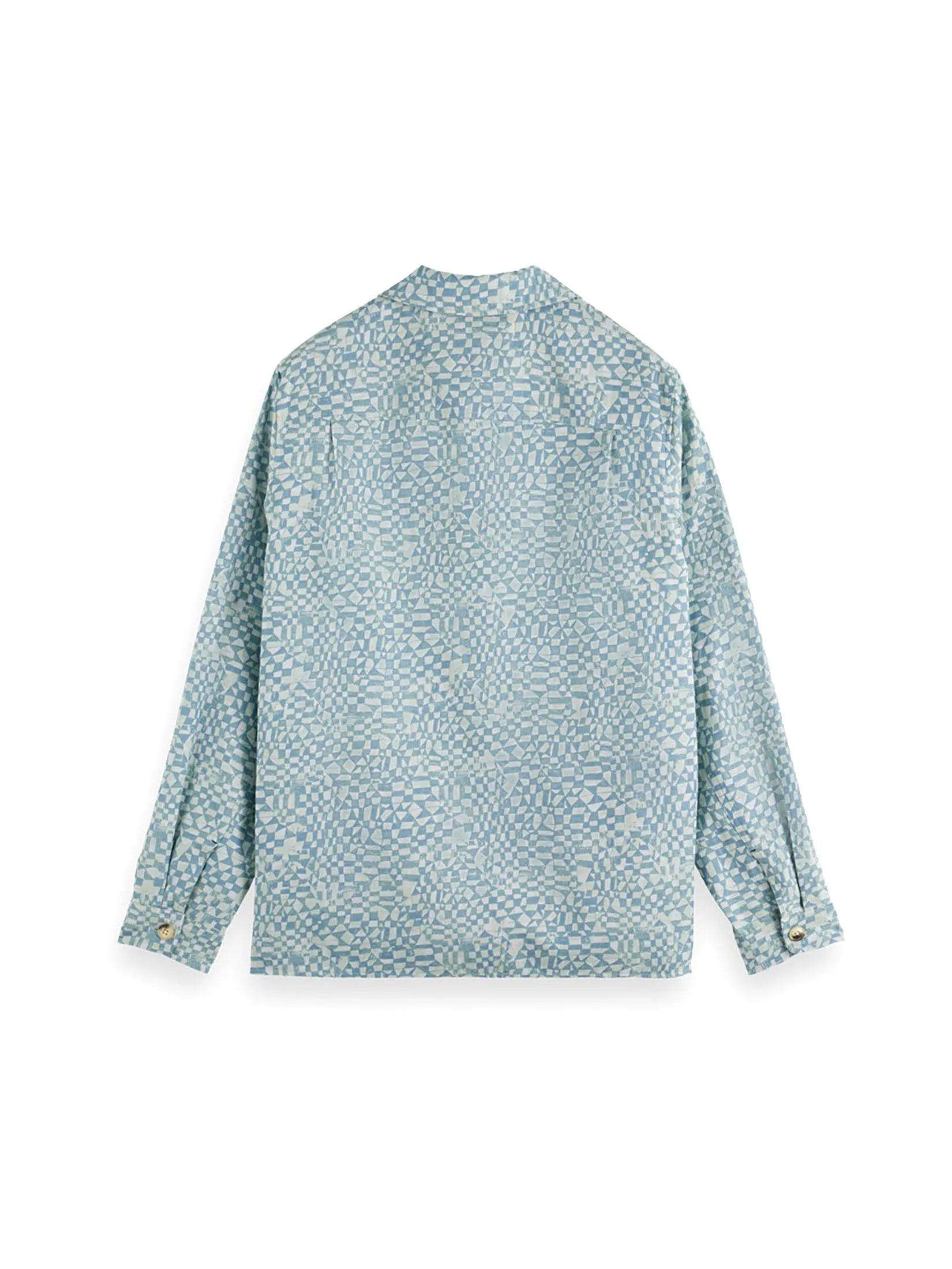 SCOTCH&SODA Men Overshirt Lightweight Jacquard Luna Ditsy Green AOP