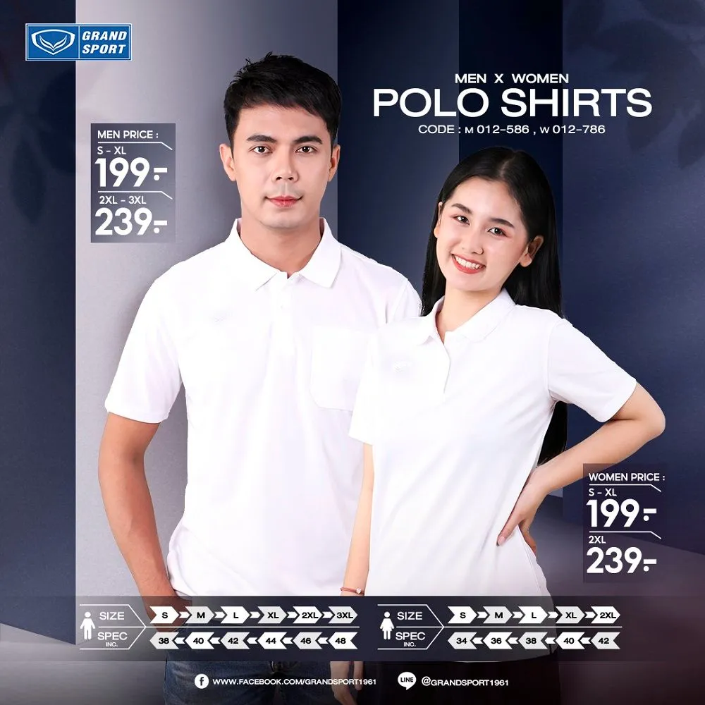GRAND SPORT White Women's polo shirt (012786)
