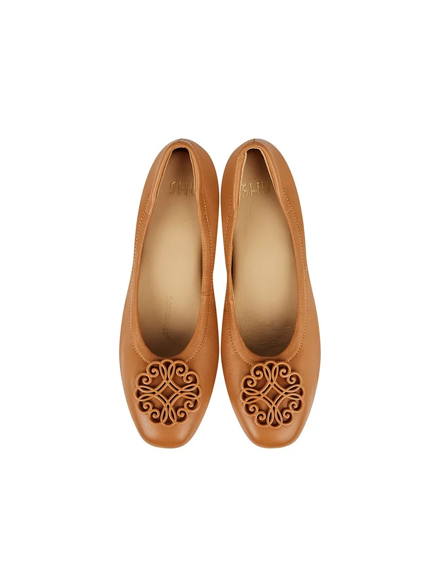 SHU WOMEN  SOFY SOFA 0.5" INFINITE HEART ONTONE - BROWN