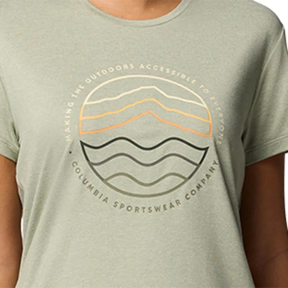 COLUMBIA Women T-Shirt Sloan Ridge™ Technical Graphic Green - CO399AP850EHTH