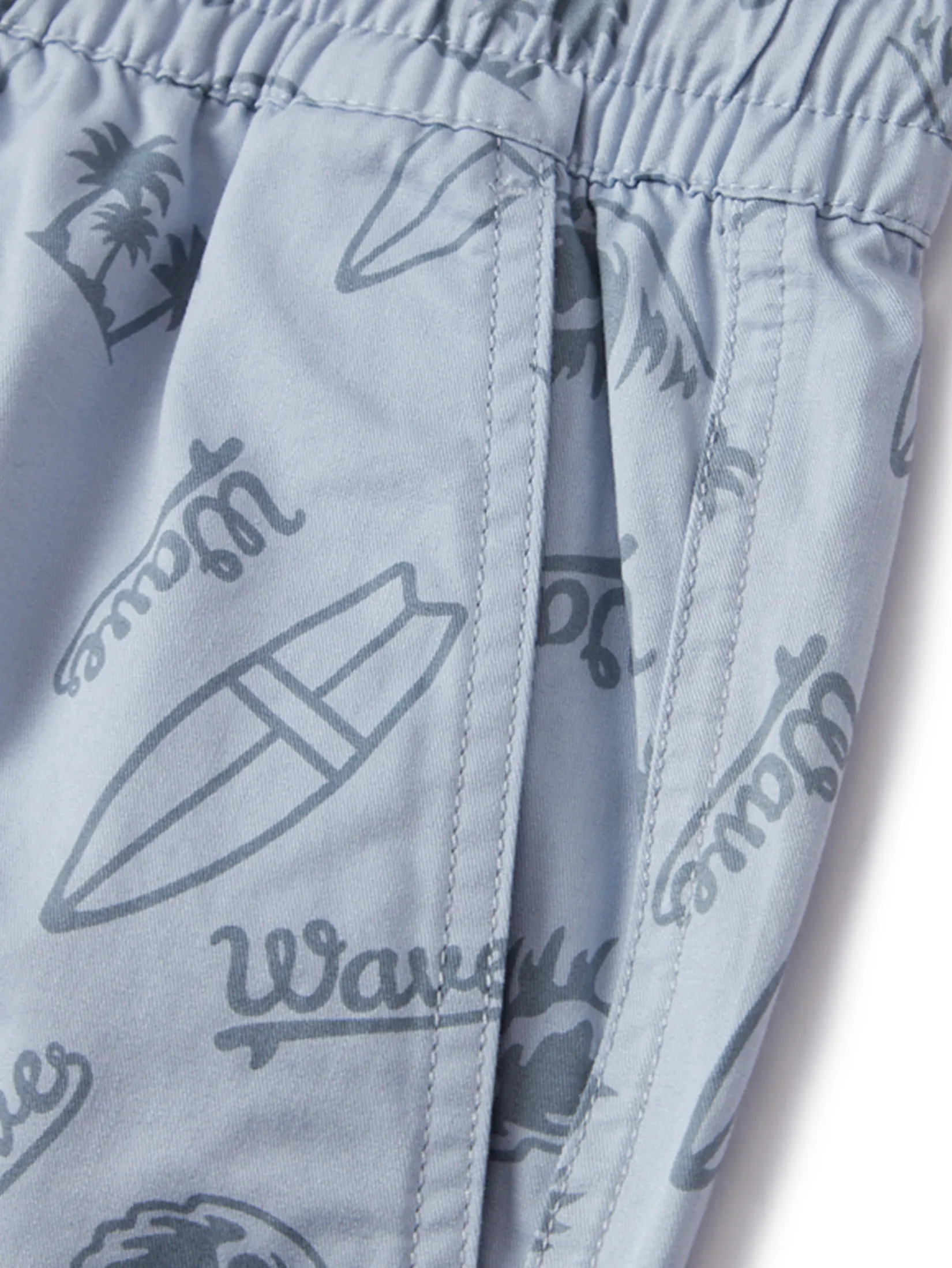 GIORDANO Men s Slim Twill Bermuda Shorts (180  Elastic Waist) Blue