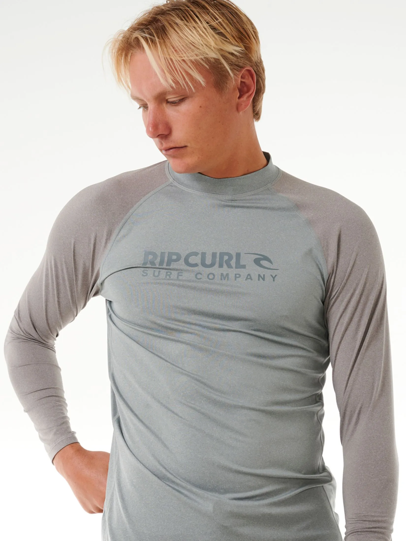 RIP CURL Men Westsuits Shock UPF L/S Light Grey Marle