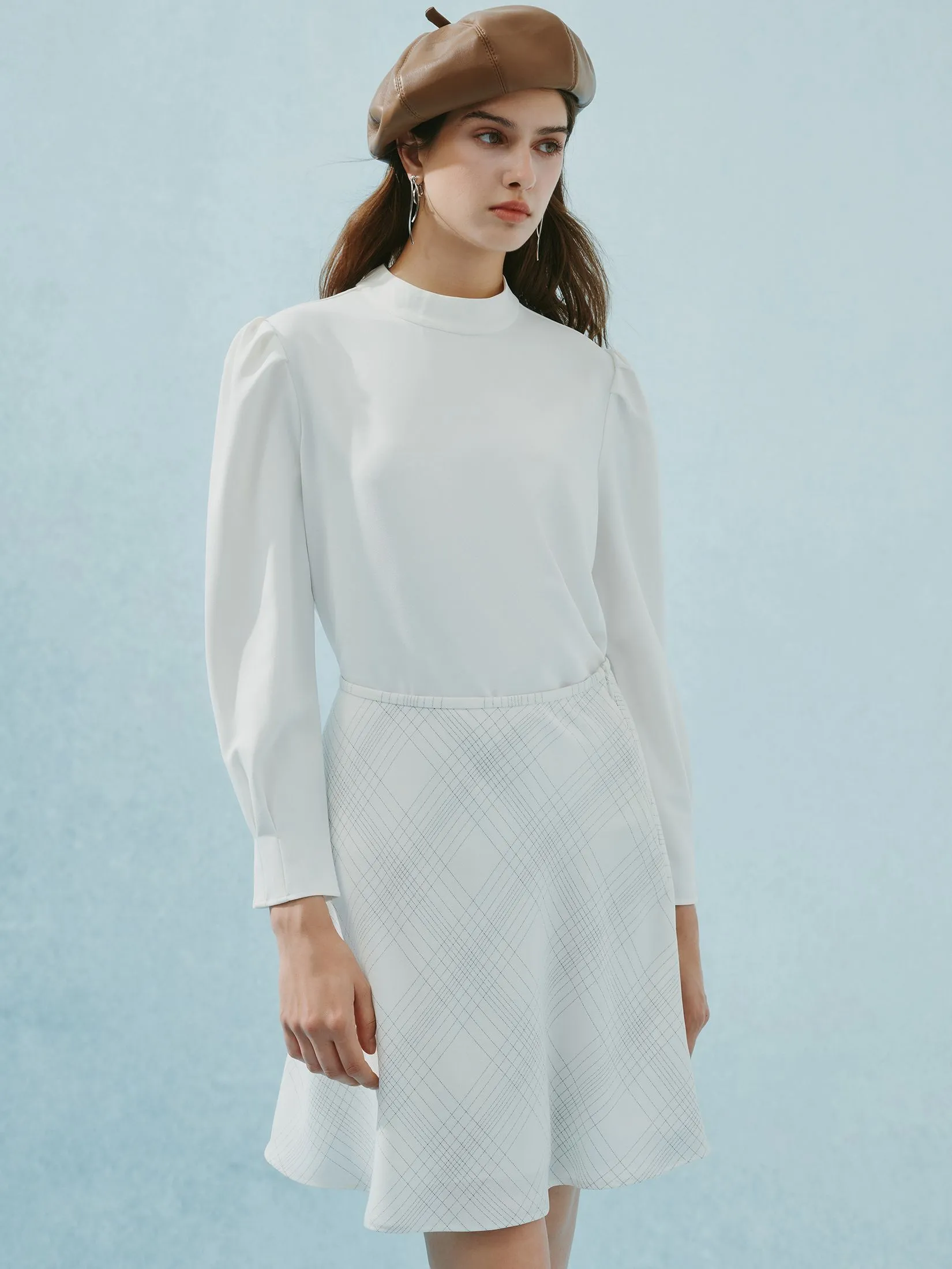 G2000 Women Clothing Poly Textile Crepe Blouse Regular Fit - Off-White