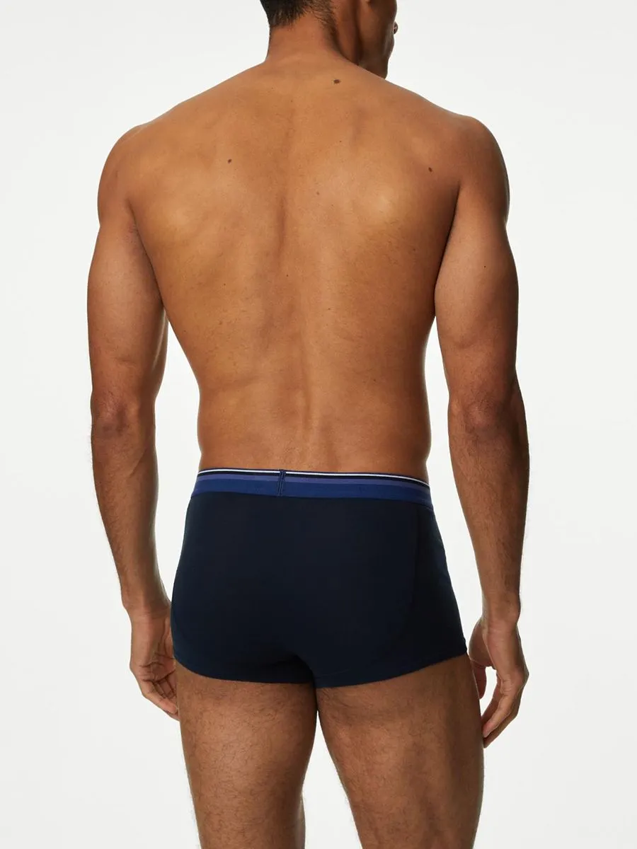 MARKS & SPENCER Men Trunks Pack Cotton Stretch Cool & Fresh 5 pcs Multi-Color