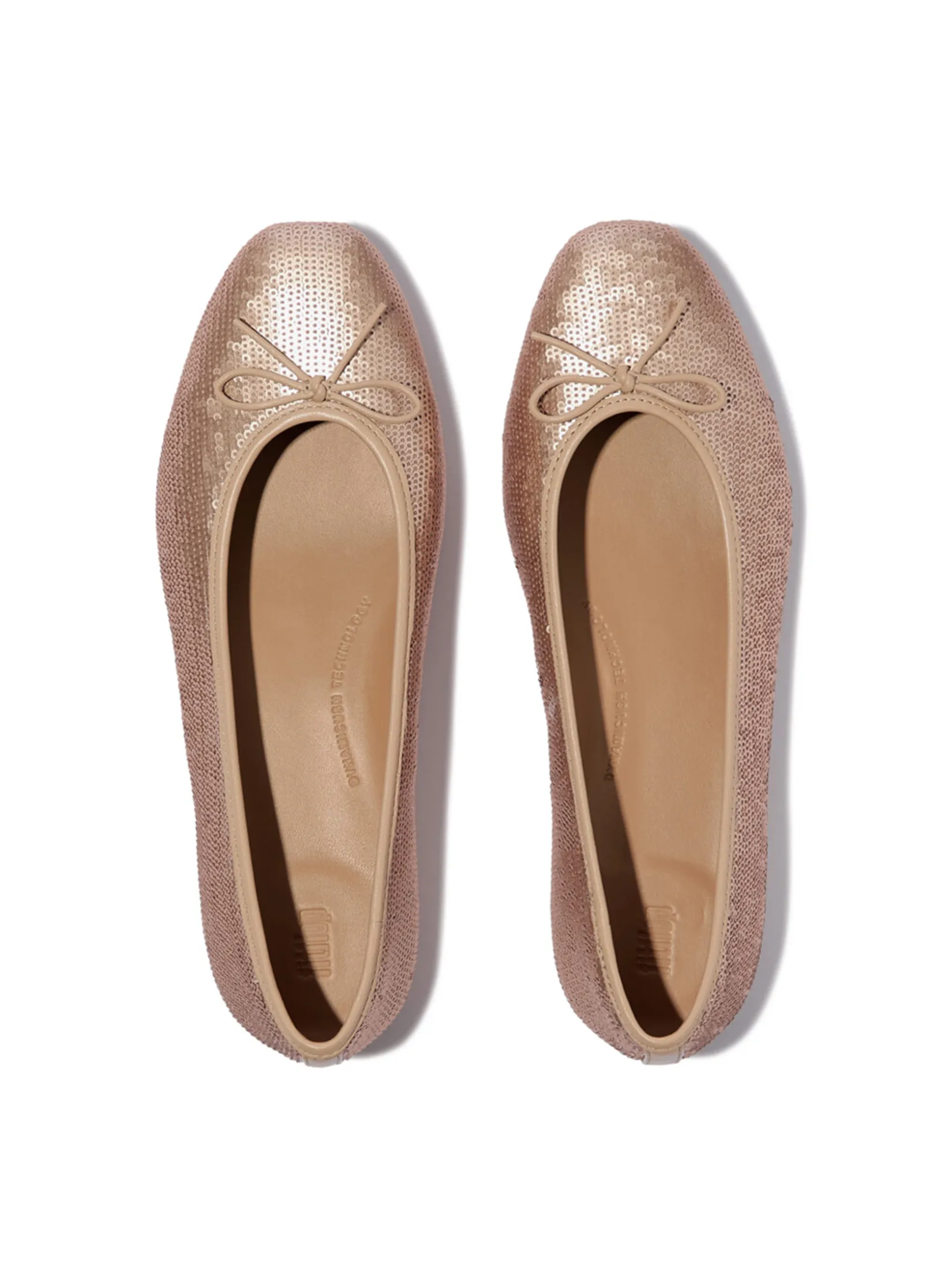 FitFlop™ WOMEN S DELICATO BOW SEQUIN BALLET BEIGE