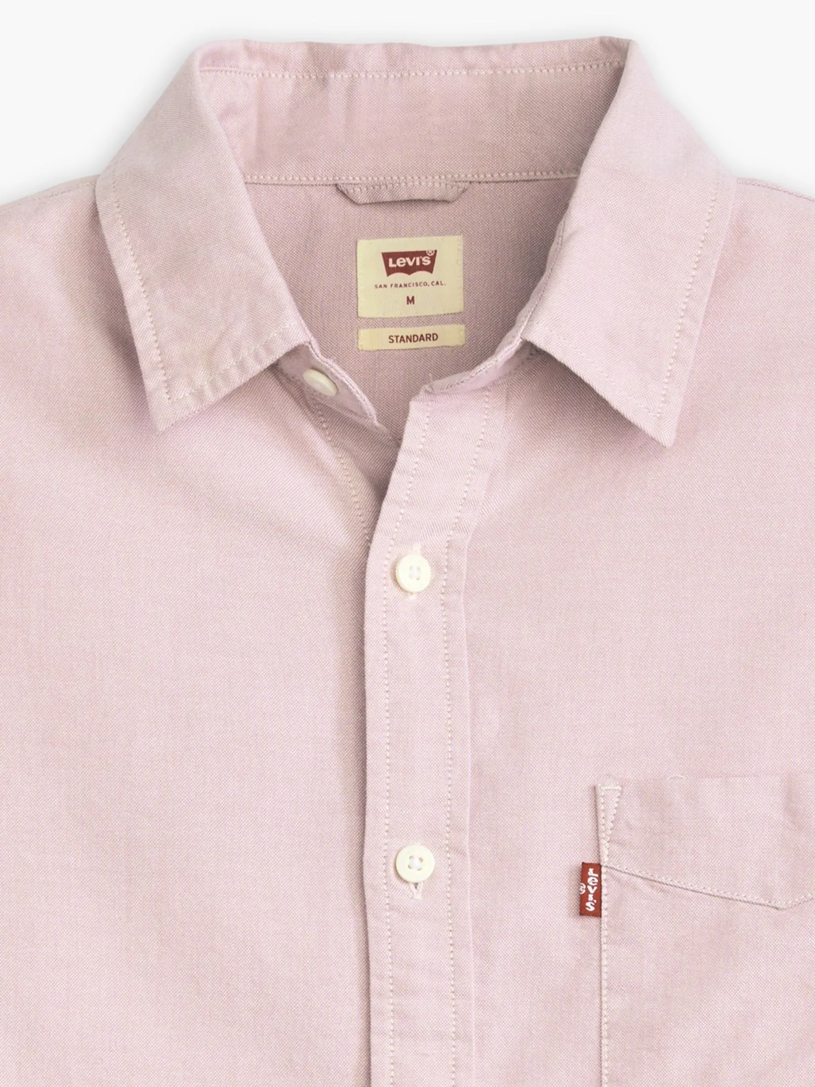 LEVI'S Men's Sunset Pocket Standard Fit Shirt Pink