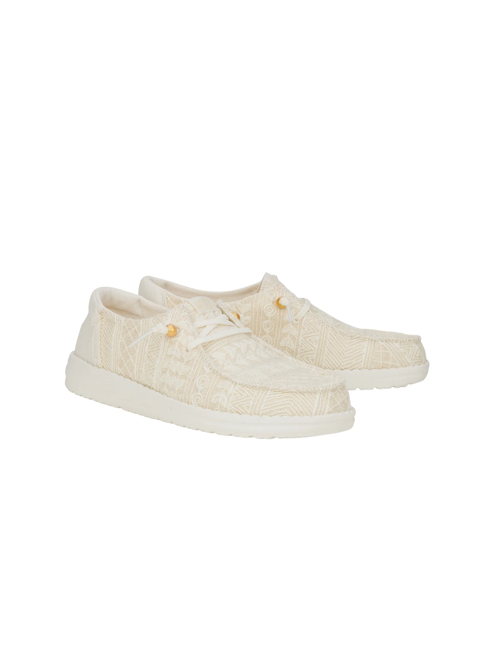 HEYDUDE WENDY CROCHET LACE - WHITE/GOLD
