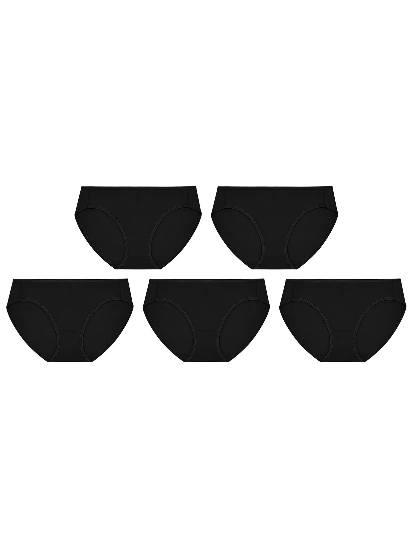 SABINA [Pack 5 Piece] [Online Exclusive] Panty Bikini Woman Microfiber - Black