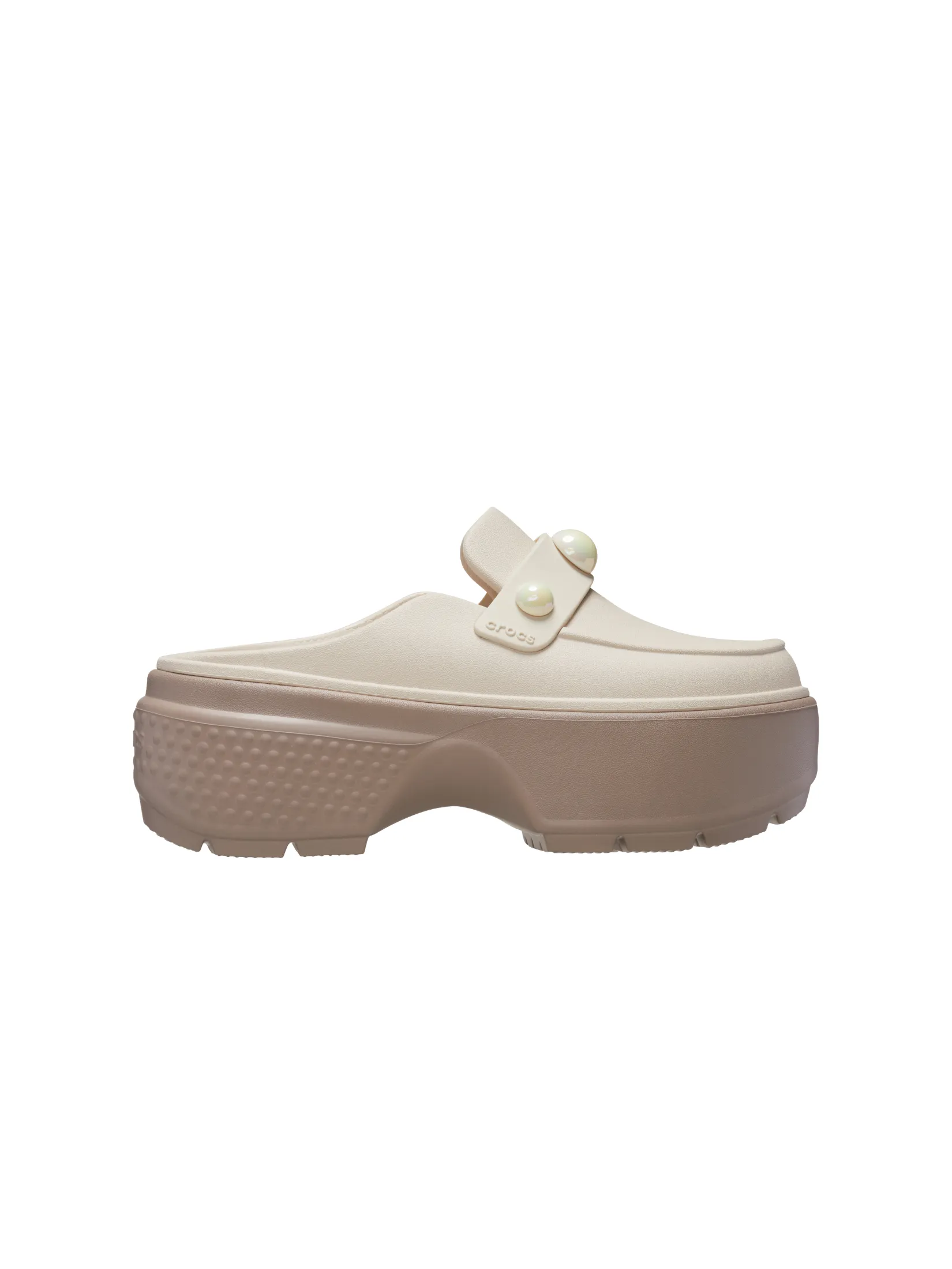 CROCS UNISEX STOMP PEARL LOAFER - ALMOND TINT