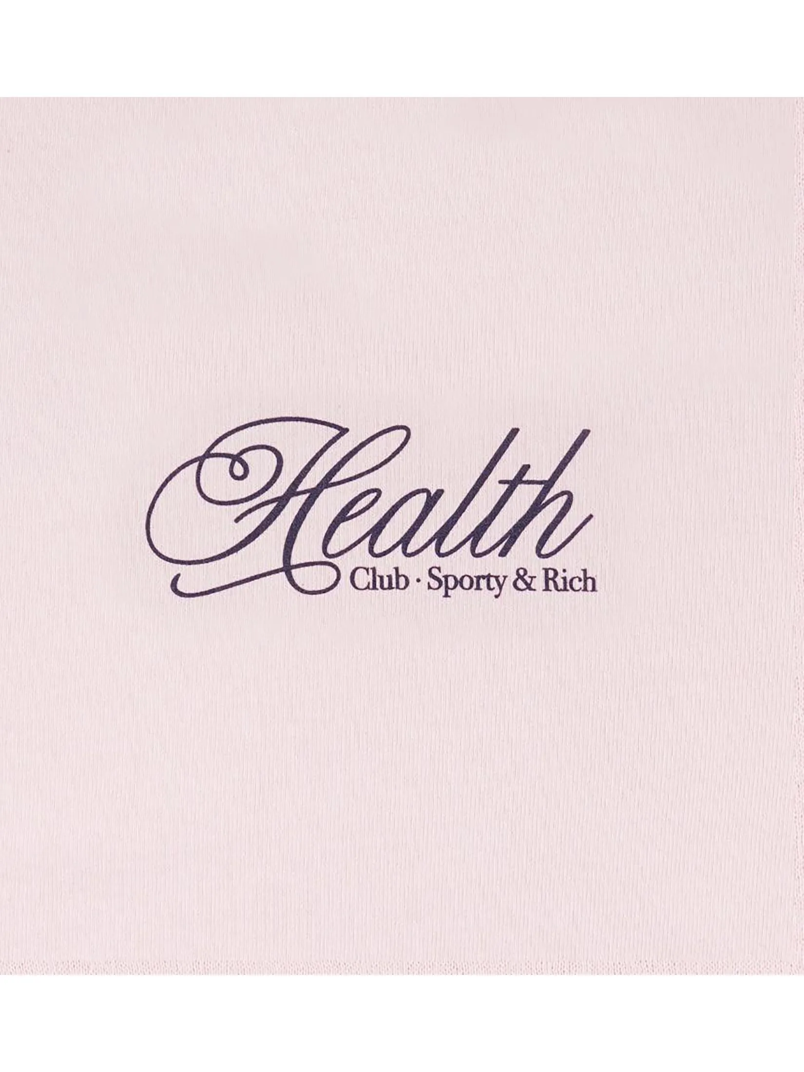 SPORTY & RICH Unisex Crewneck Health Script - Pink Dolphin/Navy