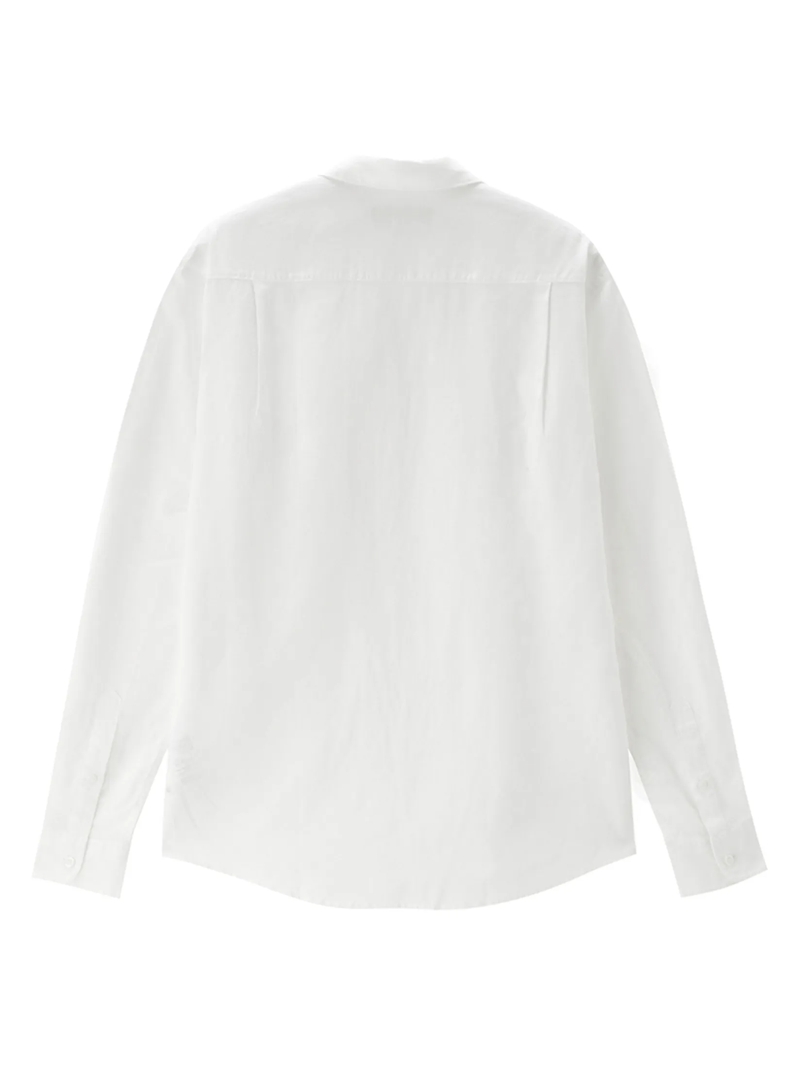 GIORDANO Men s Online Exclusive Regular Poplin Linen Shirt (Korea) White