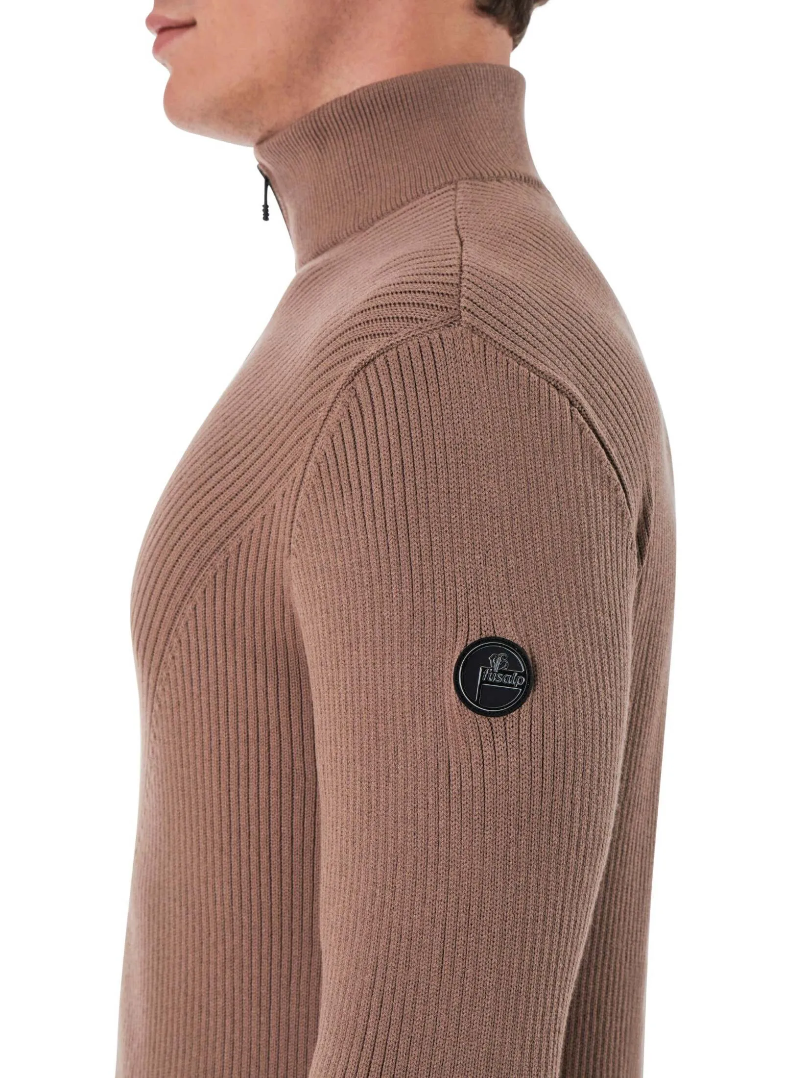 FUSALP NAGHY MEN KNIT SWEATER IN LOUTRE