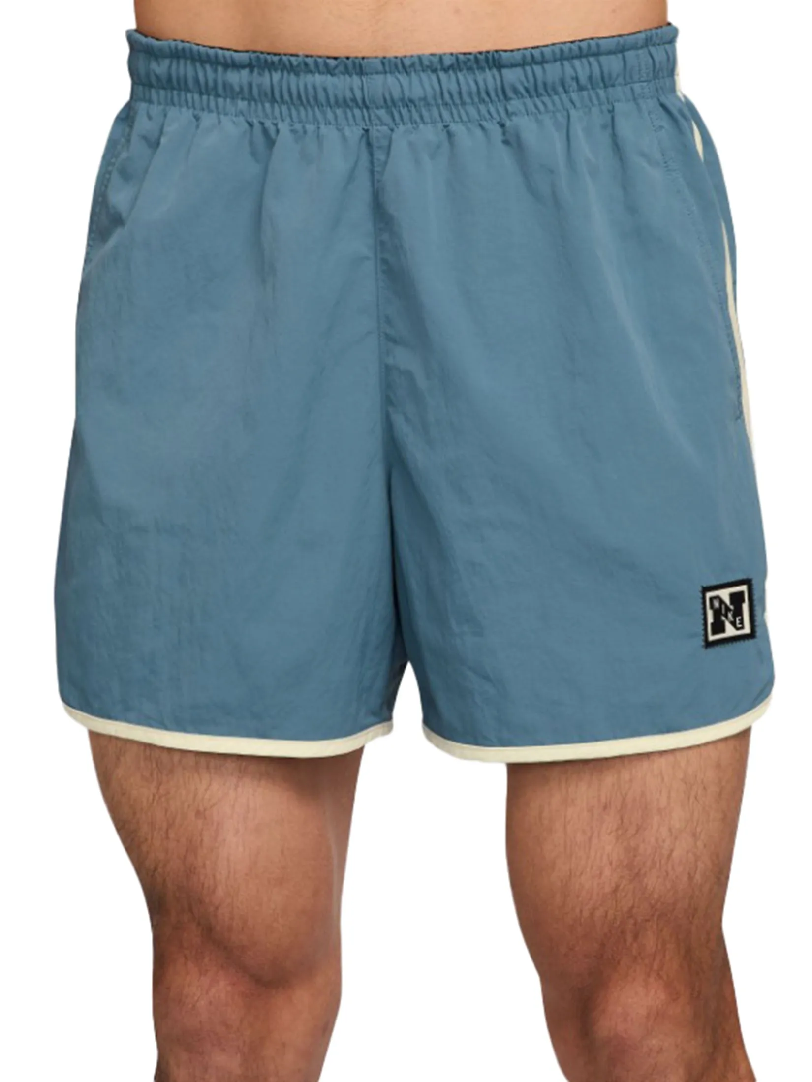 NIKE Men Shorts Gym Heritage Dri-Fit 5" Smokey Blue/Pale Ivory/Smokey Blue