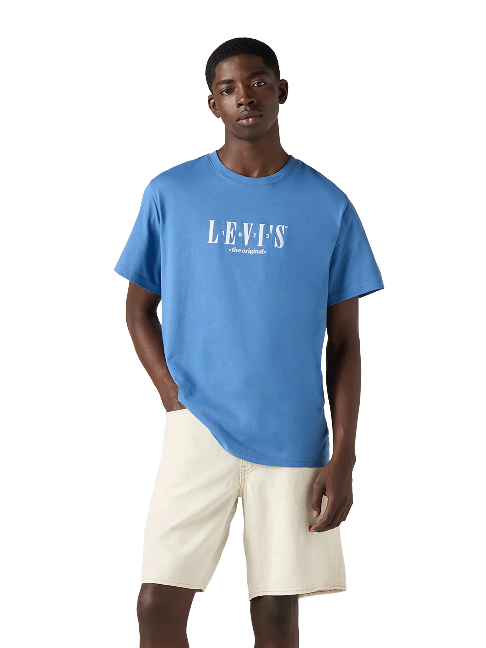 LEVI'S Men's Relaxed Fit Short Sleeve Graphic T-Shirt Blue