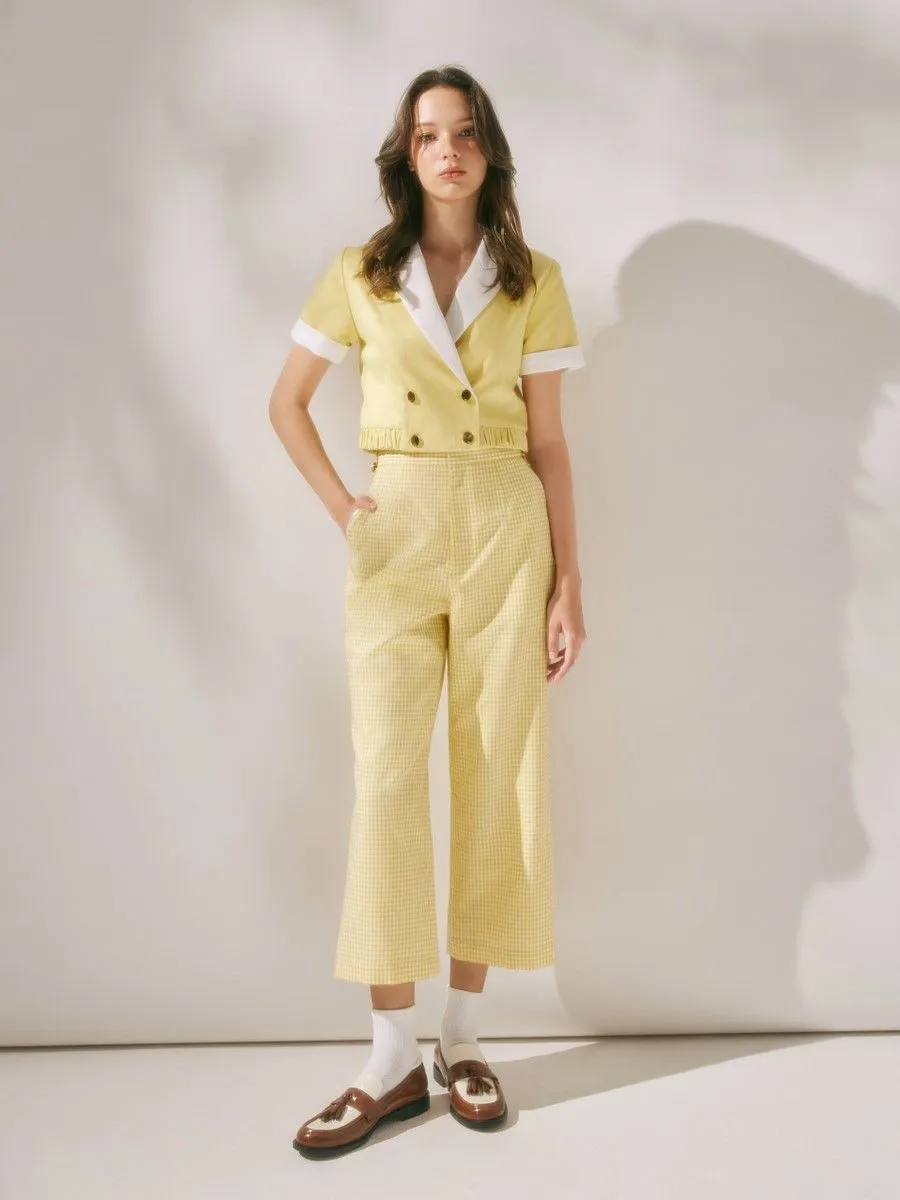 ASV (RS24) Isabelle Women Culotte Pants Yellow Size - L