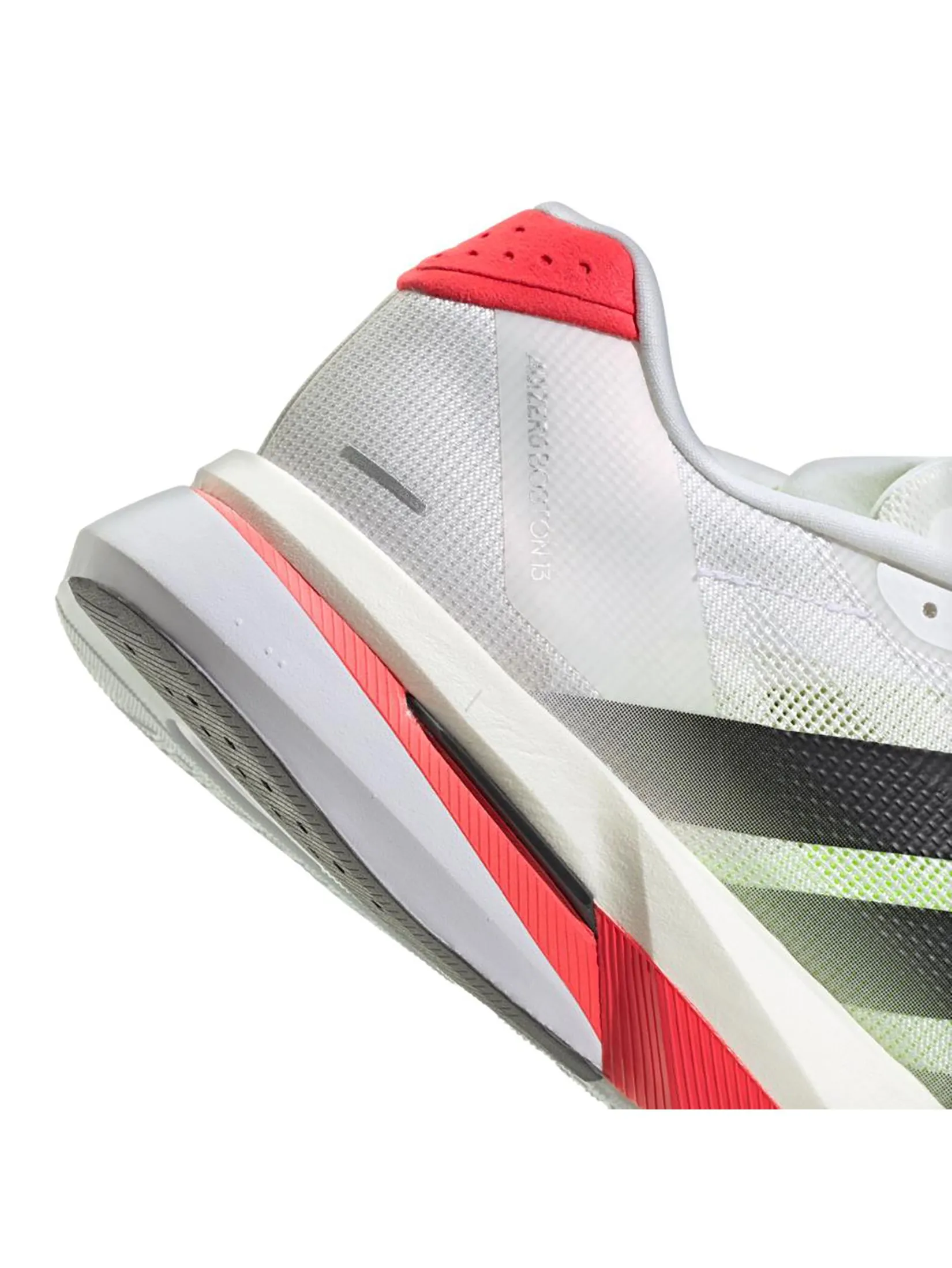 ADIDAS Men Running Shoes Adizero Boston 13 JS4932 Ftwr White / Core Black / Lucid Red