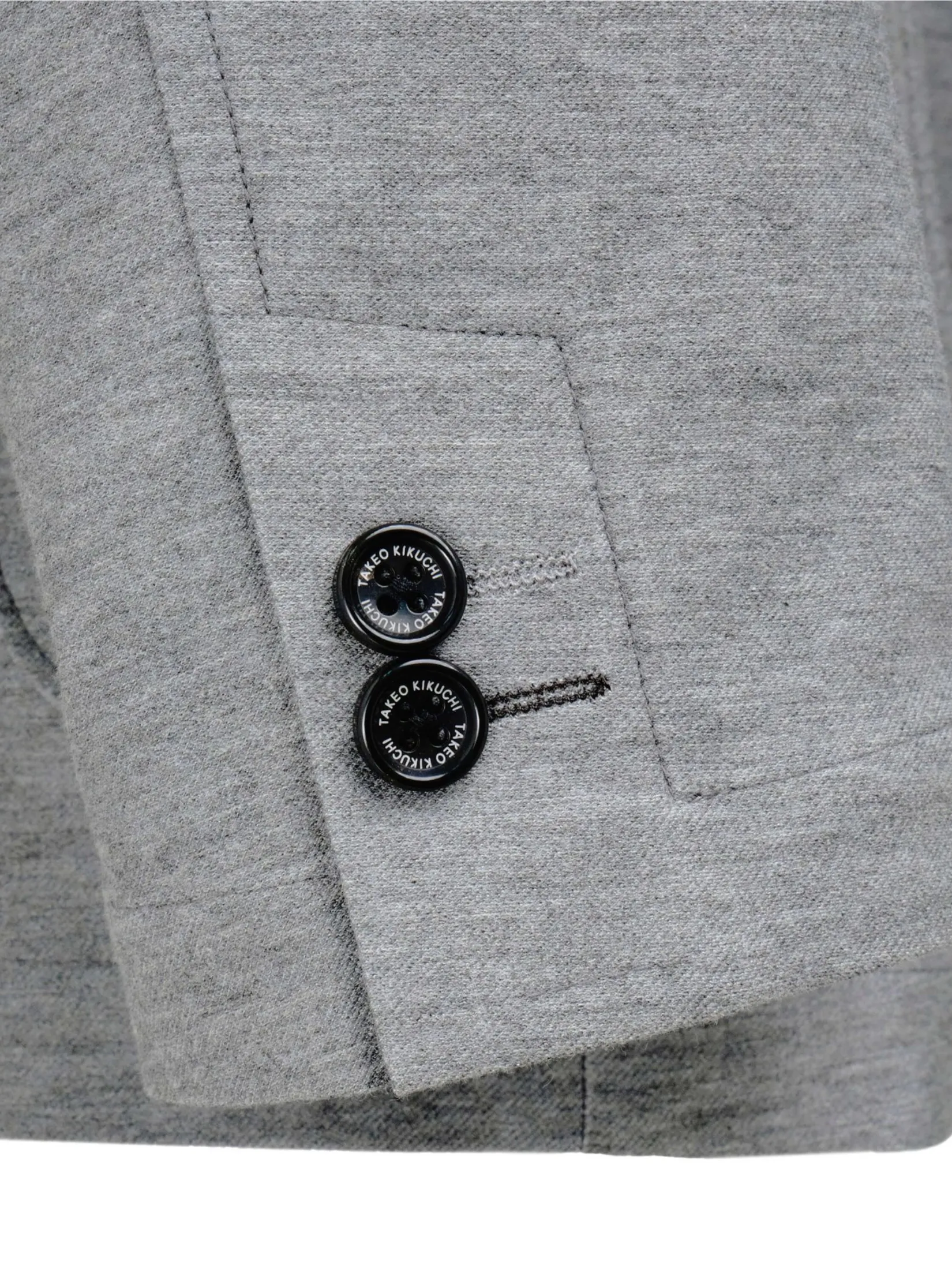 TAKEO KIKUCHI MEN GREY TWILL JERSEY CASUAL SUIT JACKET