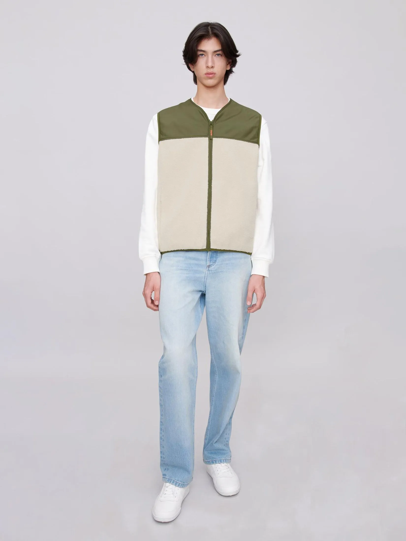 A.P.C. Men Vest Blouson Marty AAC Blanc Casse